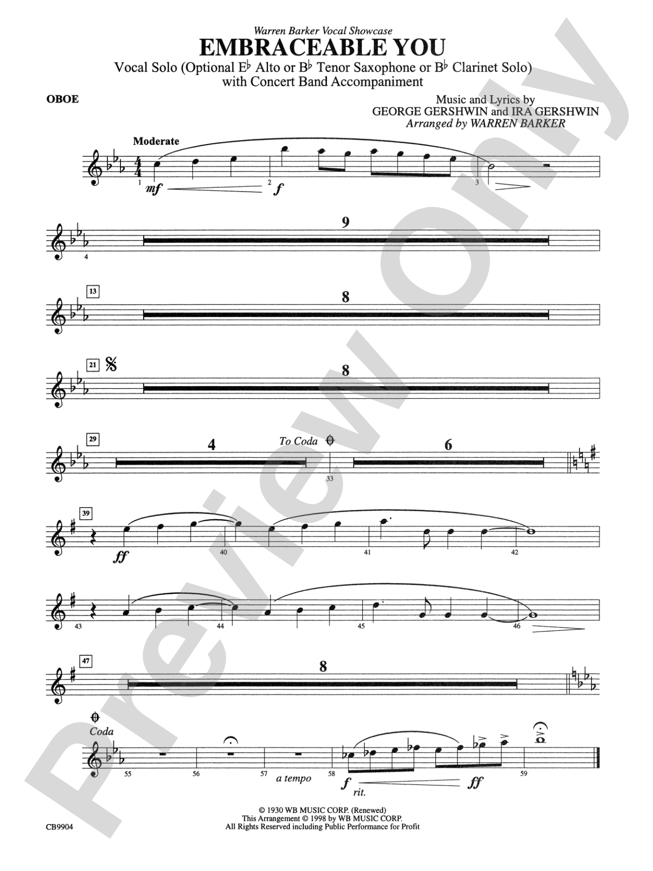 Embraceable You: Oboe