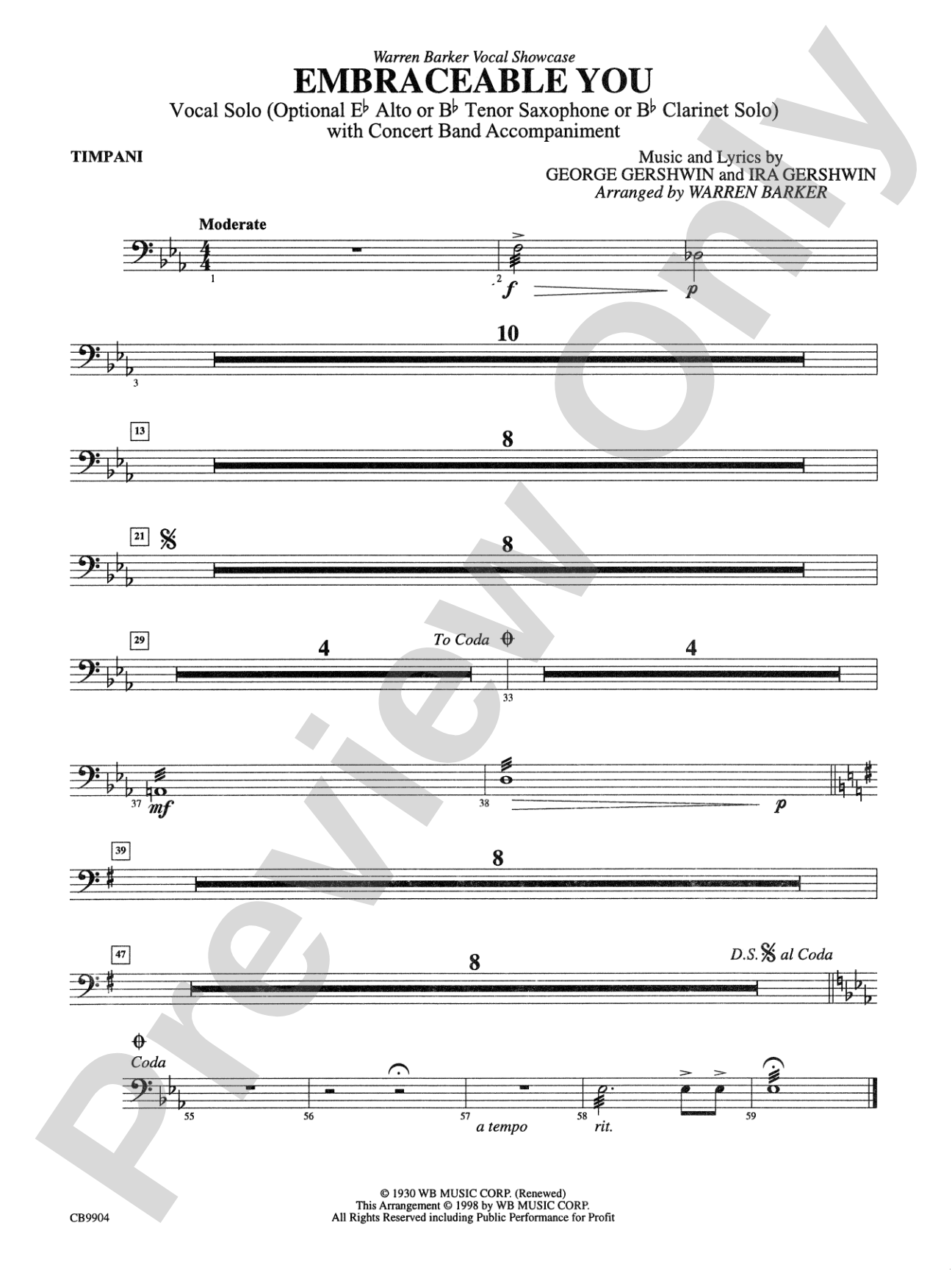 Embraceable You: Timpani