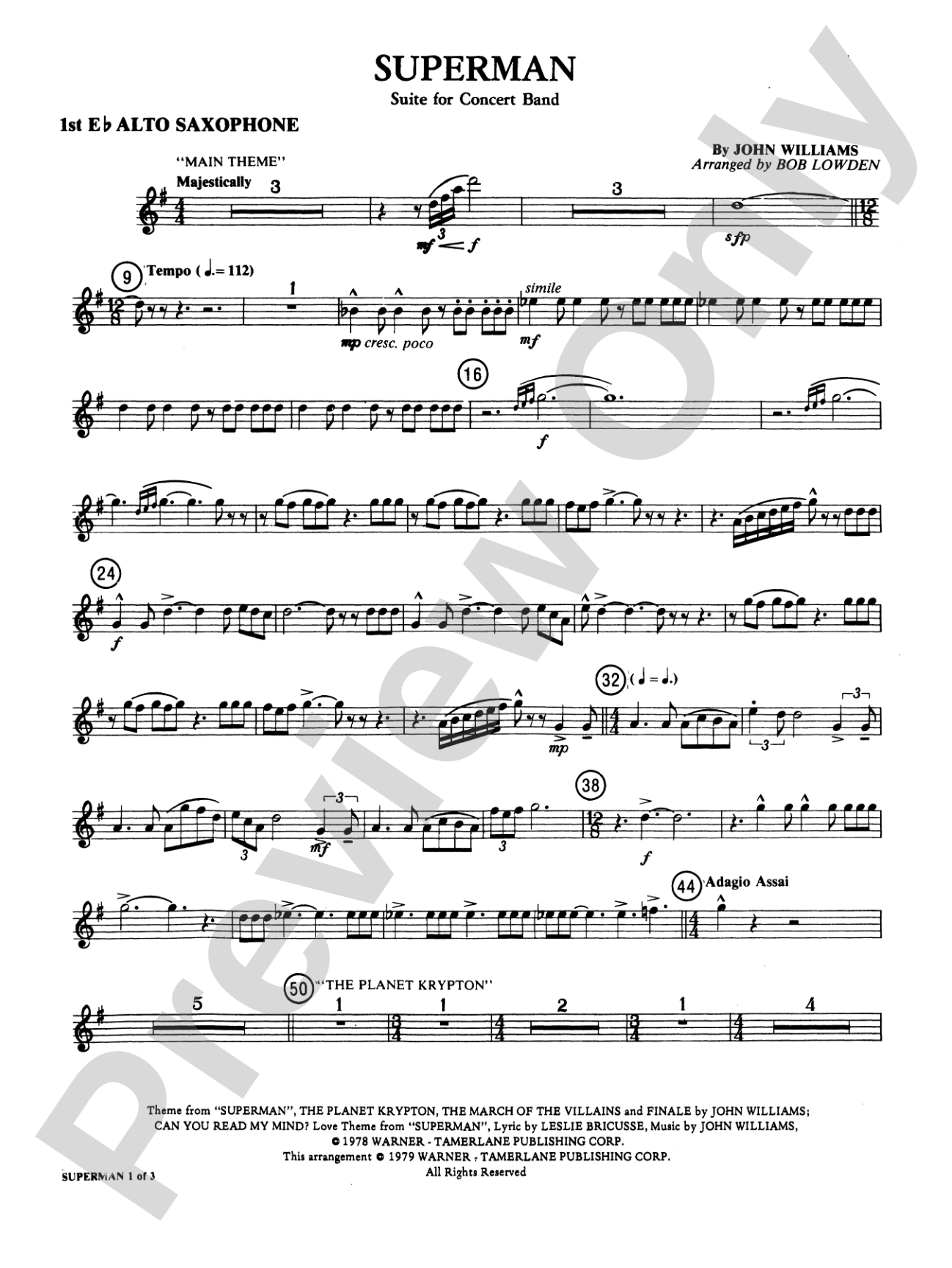 Superman: E-flat Alto Saxophone
