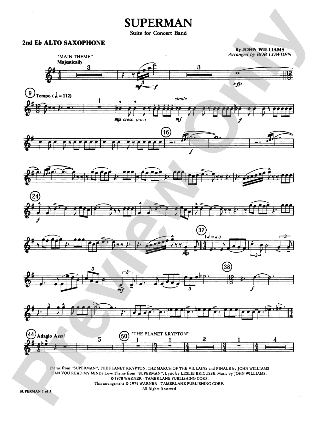 Superman: 2nd E-flat Alto Saxophone
