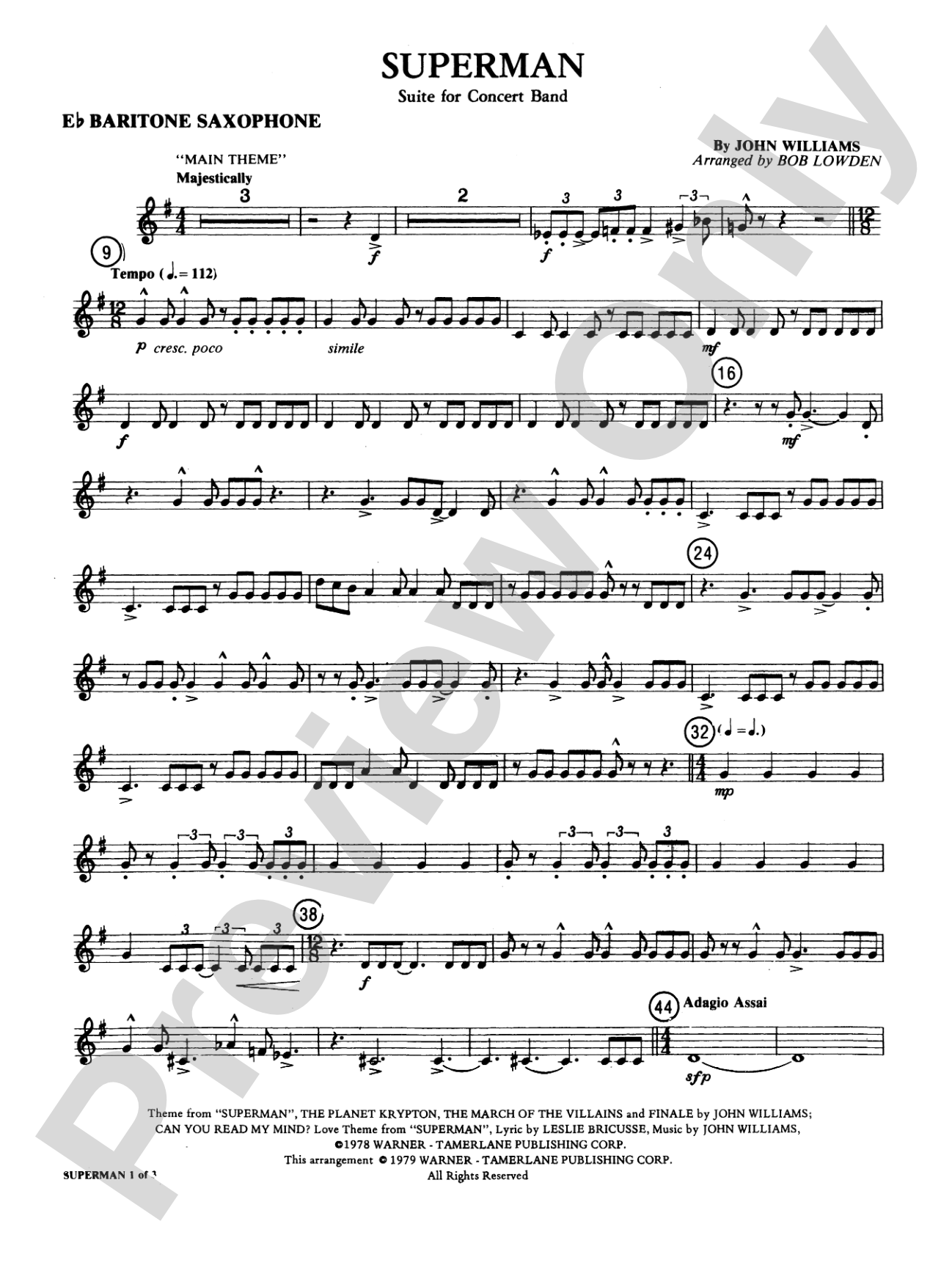 Superman: E-flat Baritone Saxophone