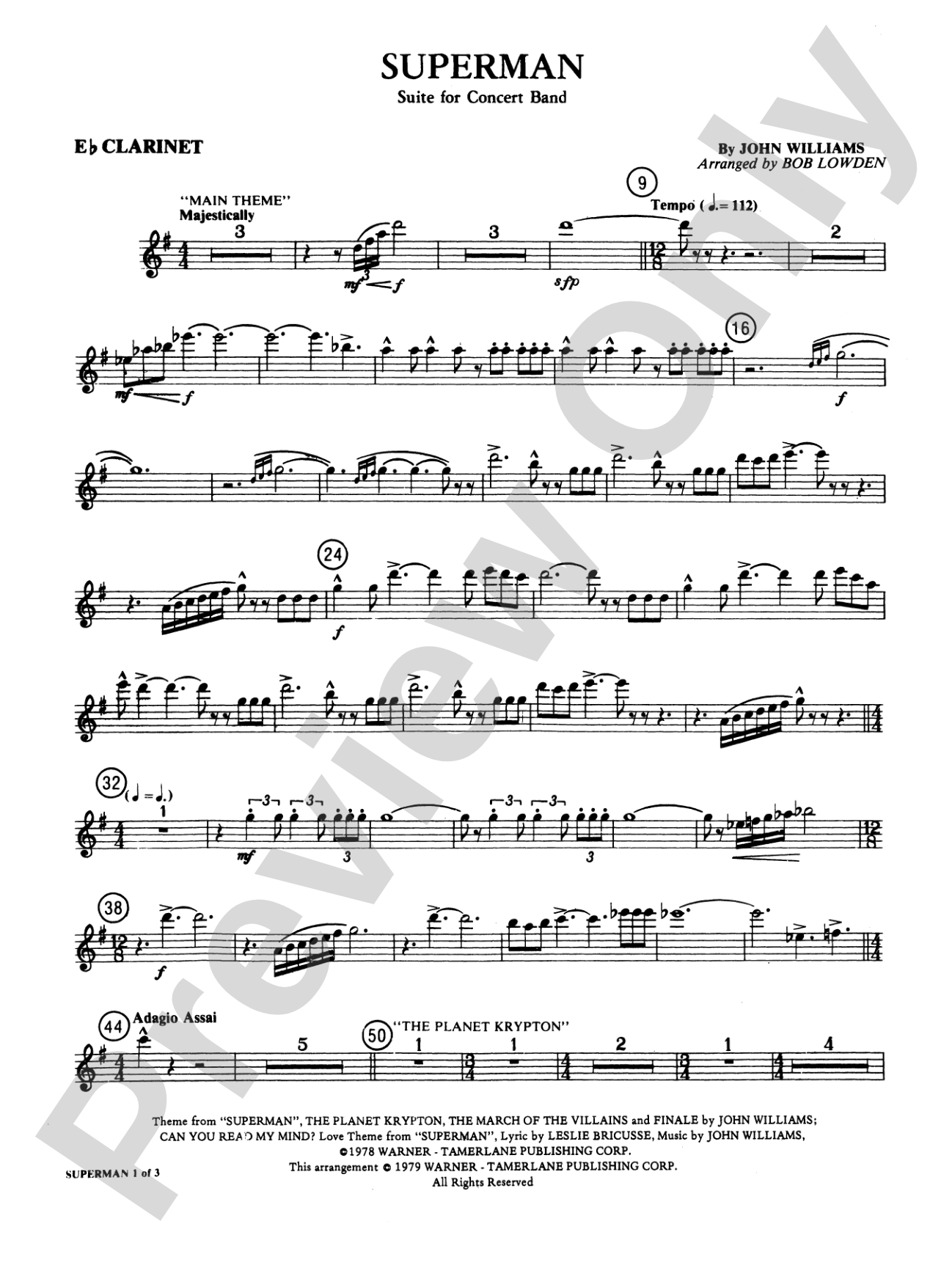 Superman: E-flat Soprano Clarinet