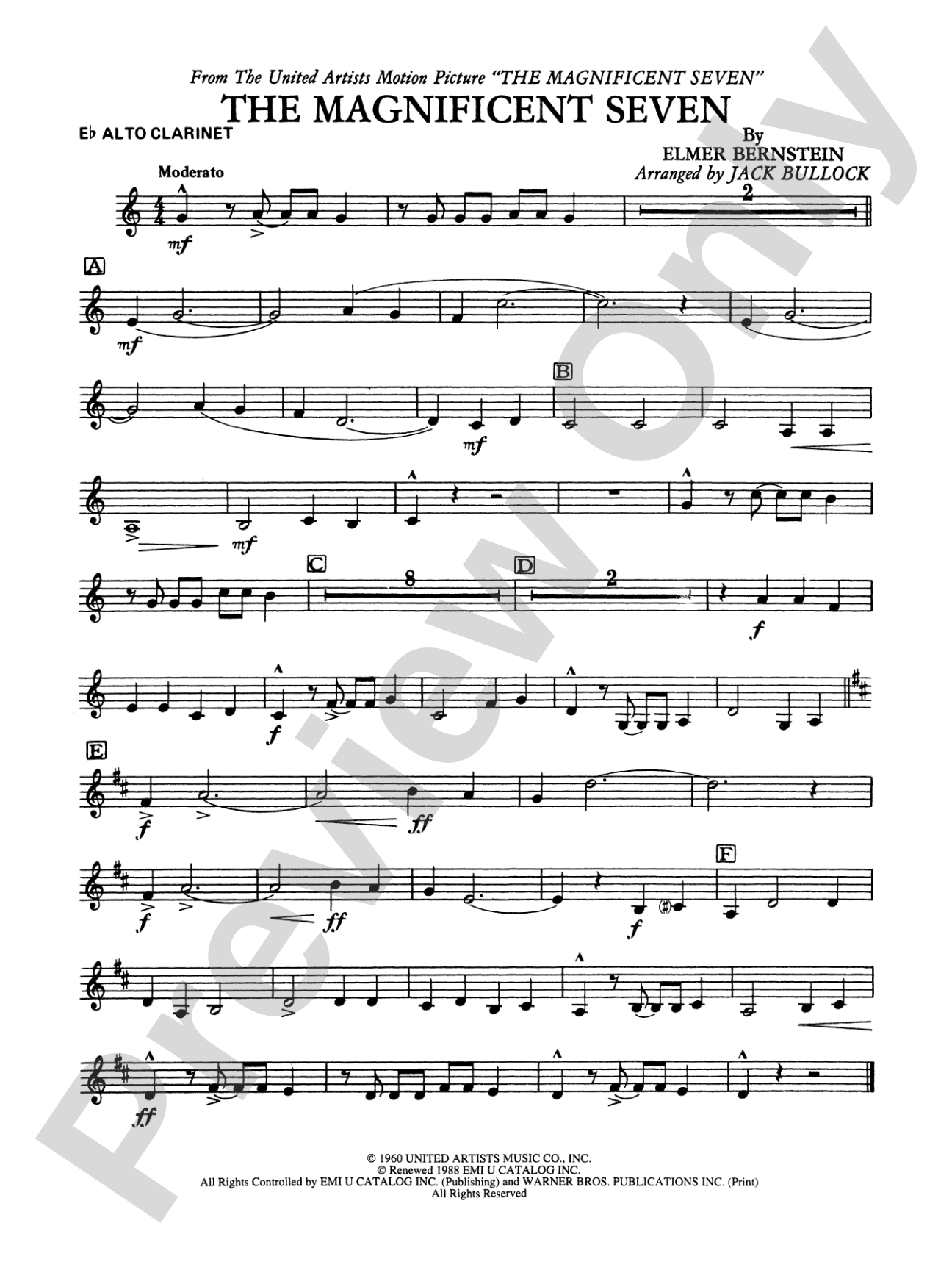 The Magnificent Seven: E-flat Alto Clarinet