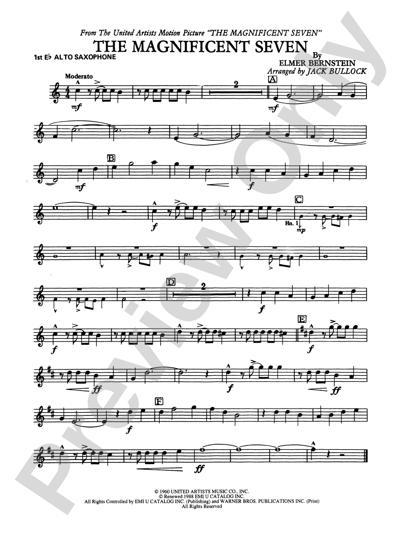 The Magnificent Seven: E-flat Alto Saxophone