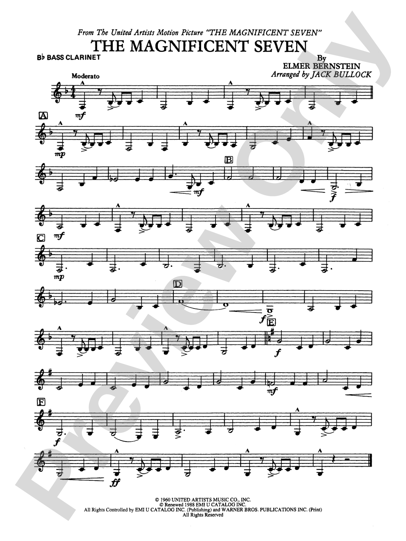 The Magnificent Seven: B-flat Bass Clarinet