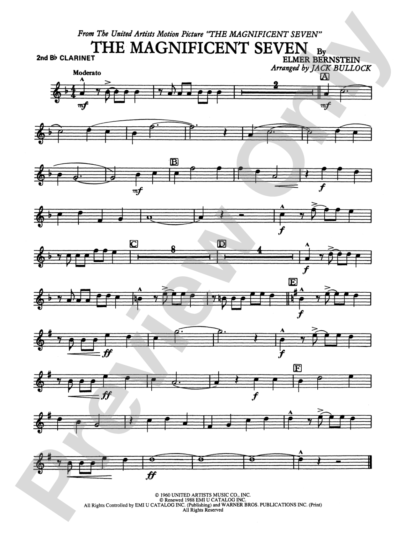 The Magnificent Seven: 2nd B-flat Clarinet
