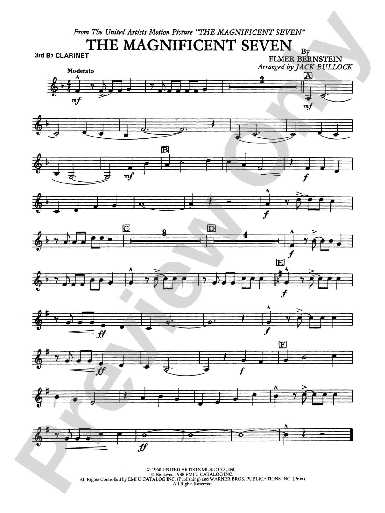 The Magnificent Seven: 3rd B-flat Clarinet