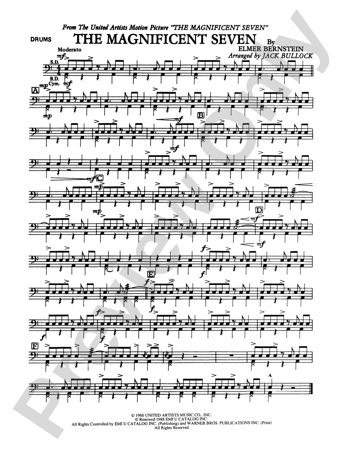 The Magnificent Seven: Drums