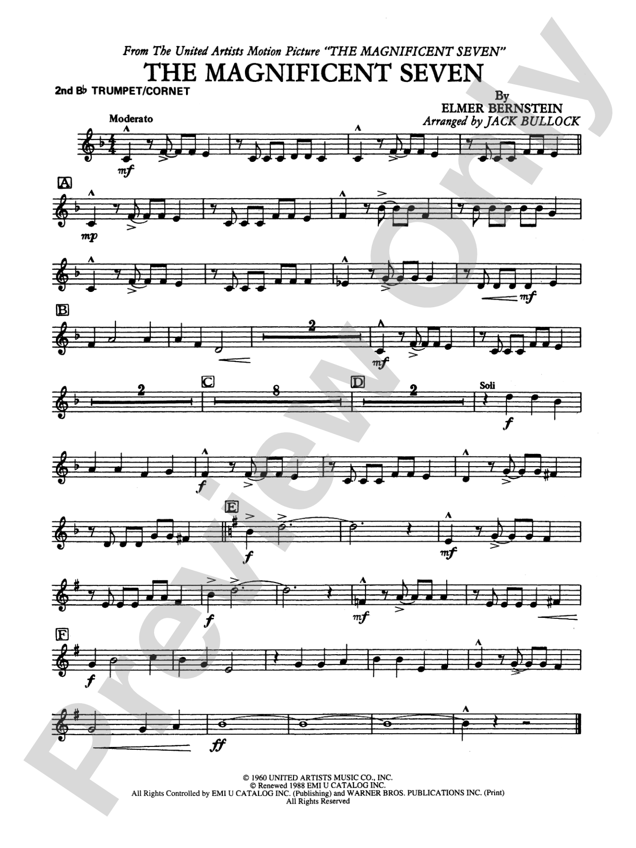 The Magnificent Seven: 2nd B-flat Trumpet