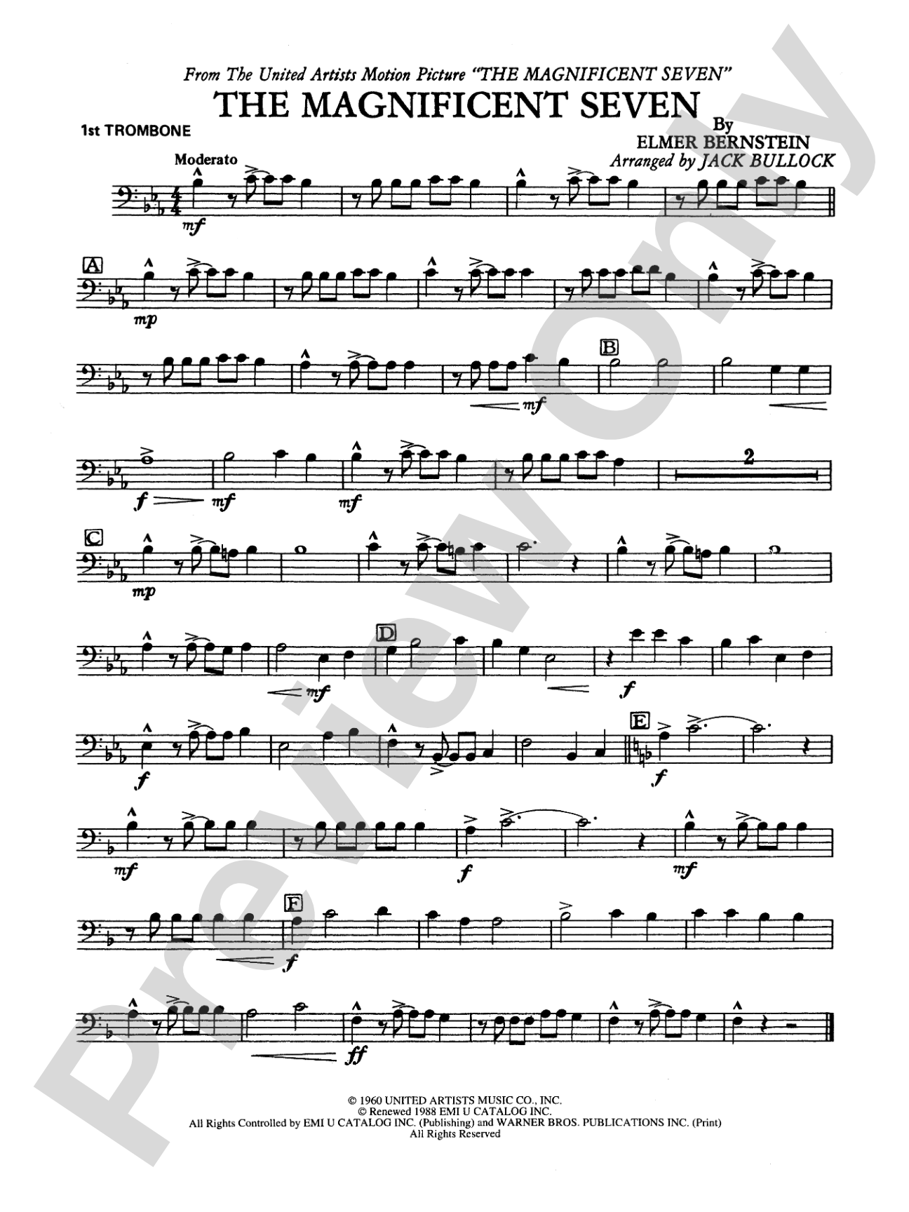 The Magnificent Seven: 1st Trombone