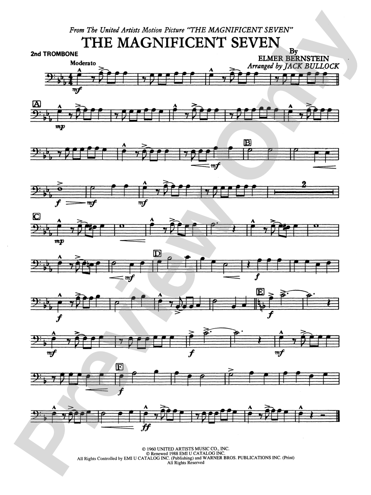 The Magnificent Seven: 2nd Trombone