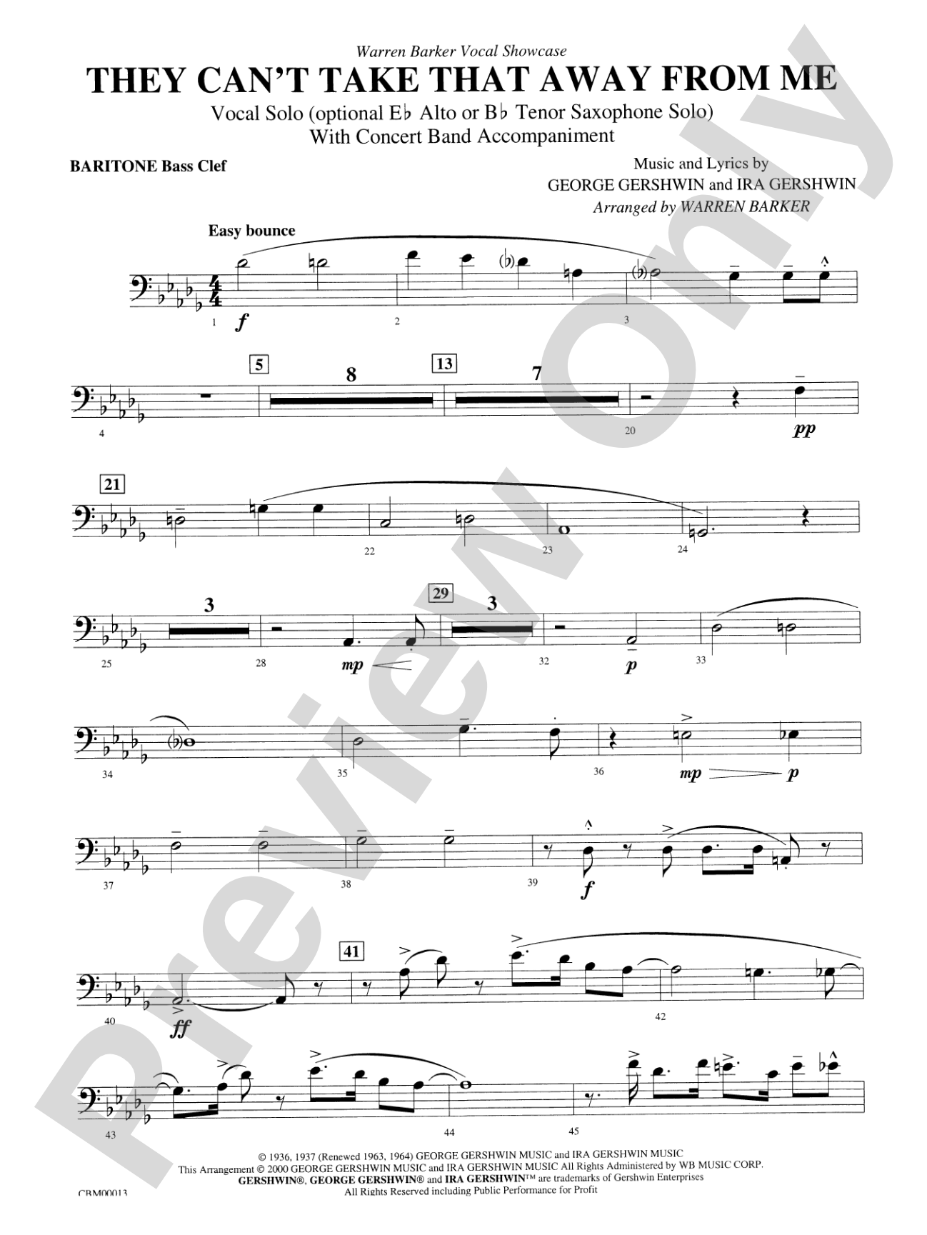 They Can't Take That Away from Me: Baritone B.C.