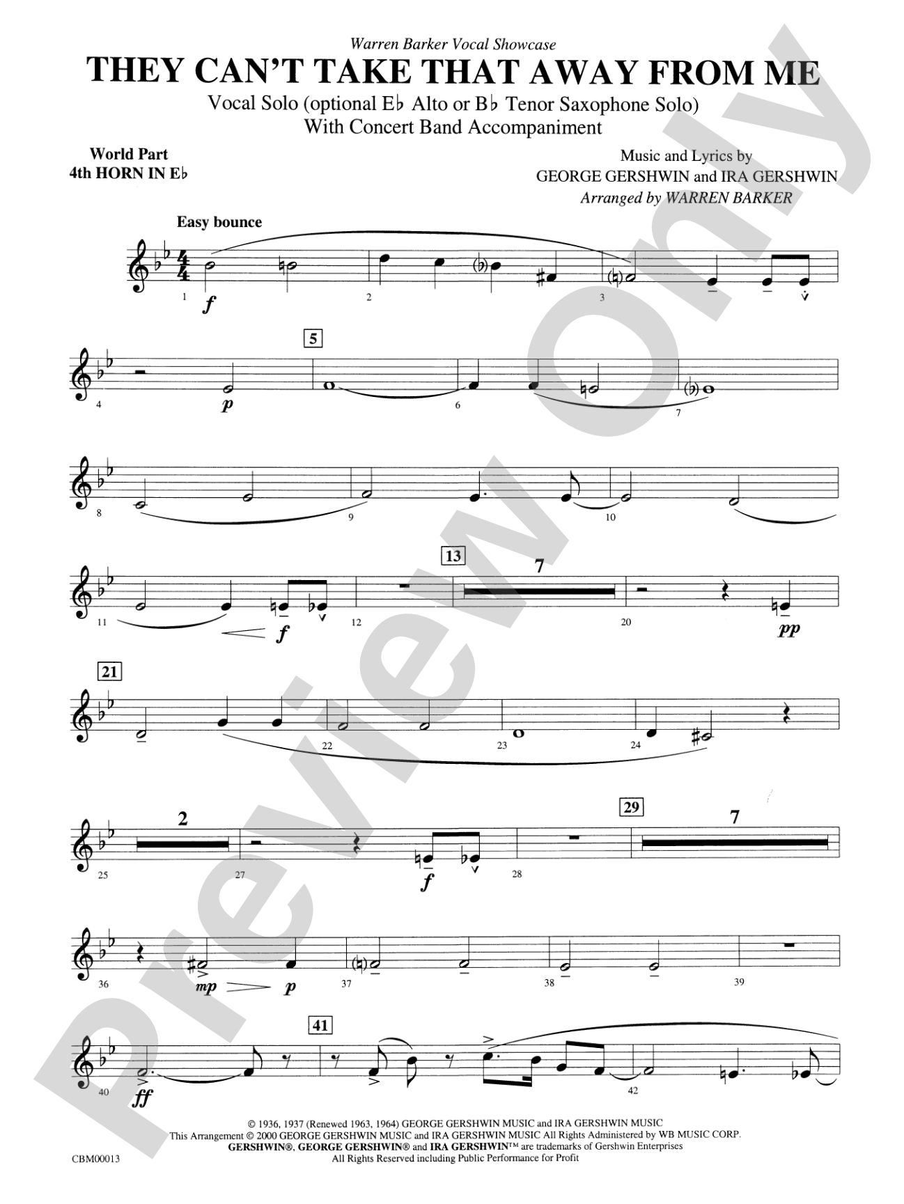 They Can't Take That Away from Me: WP 4th Horn in E-flat