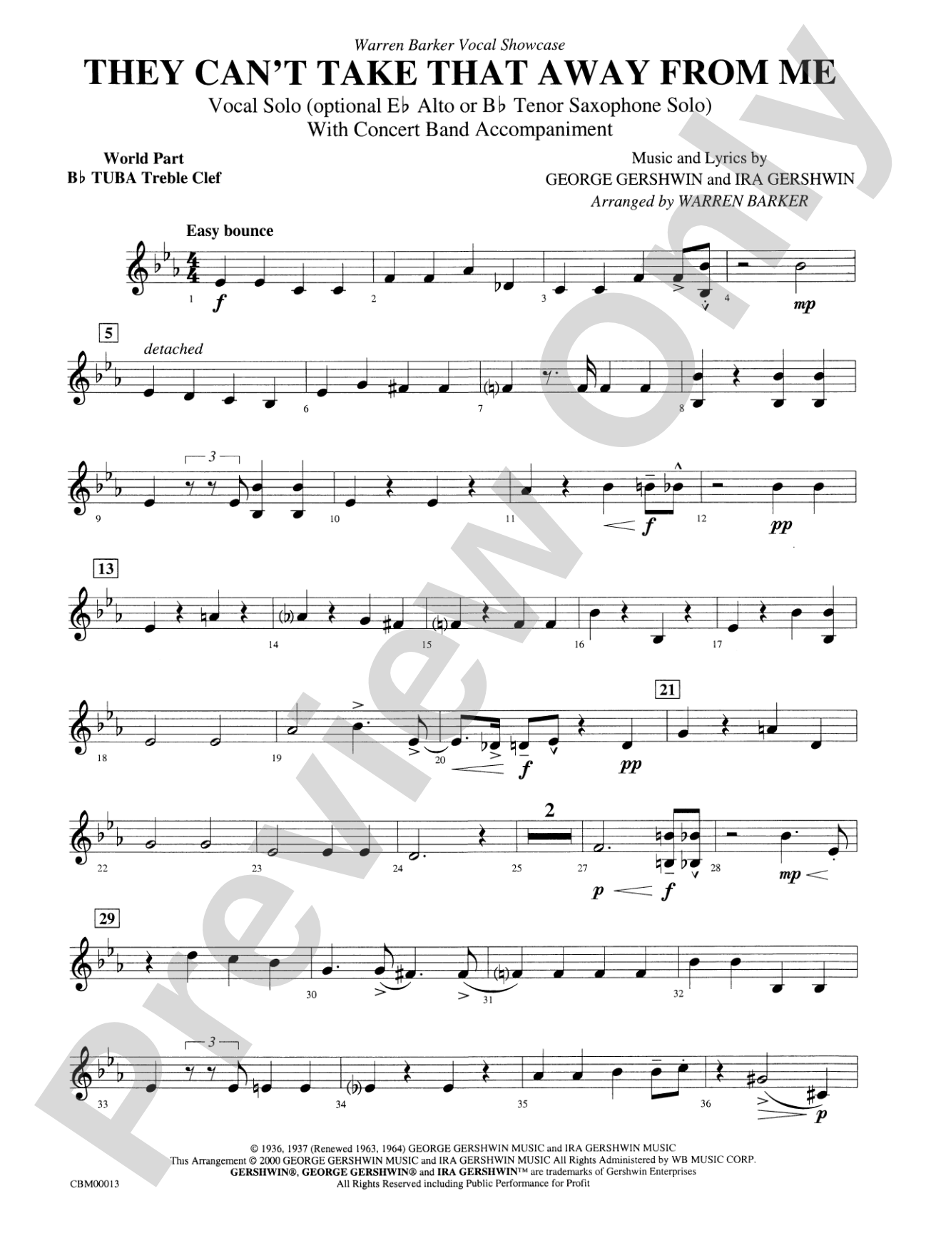 They Can't Take That Away from Me: WP B-flat Tuba T.C.