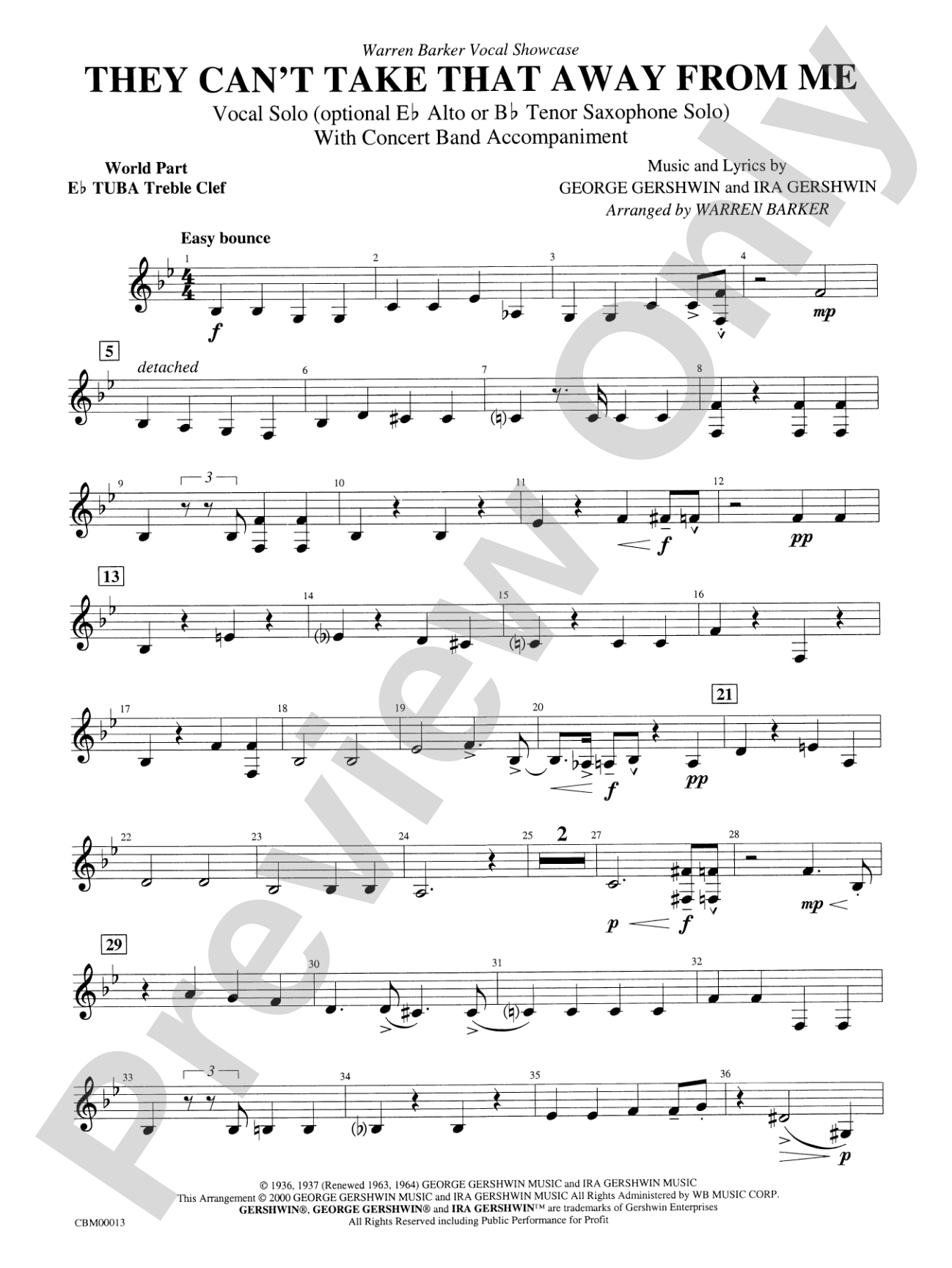 They Can't Take That Away from Me: WP E-flat Tuba T.C.
