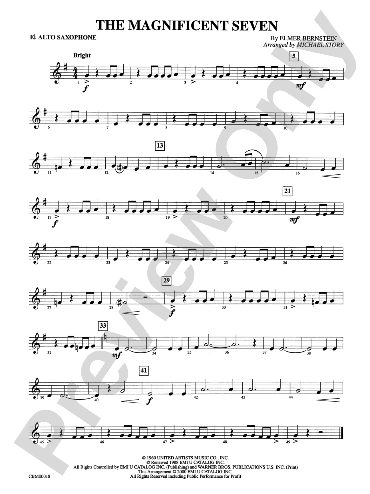 The Magnificent Seven: E-flat Alto Saxophone