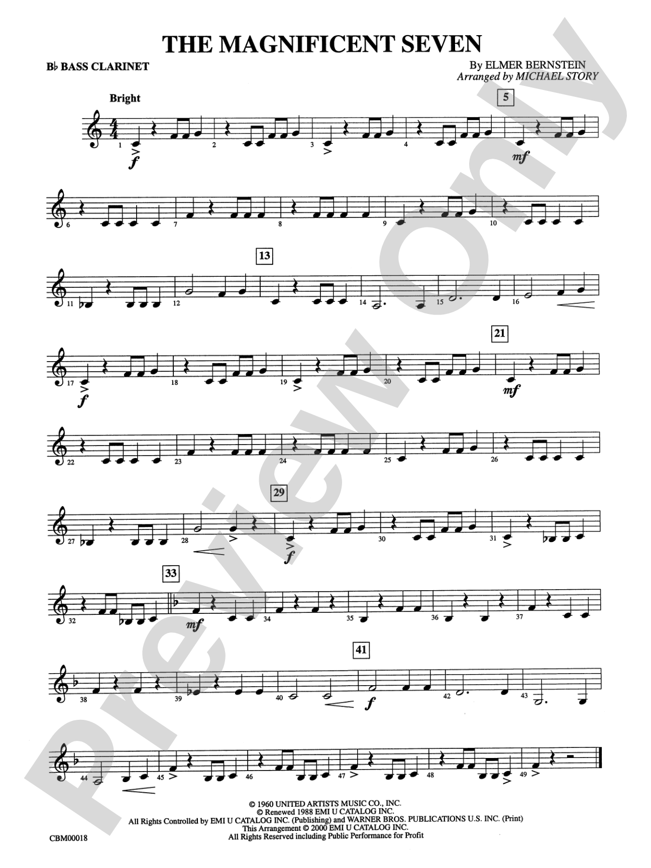 The Magnificent Seven: B-flat Bass Clarinet