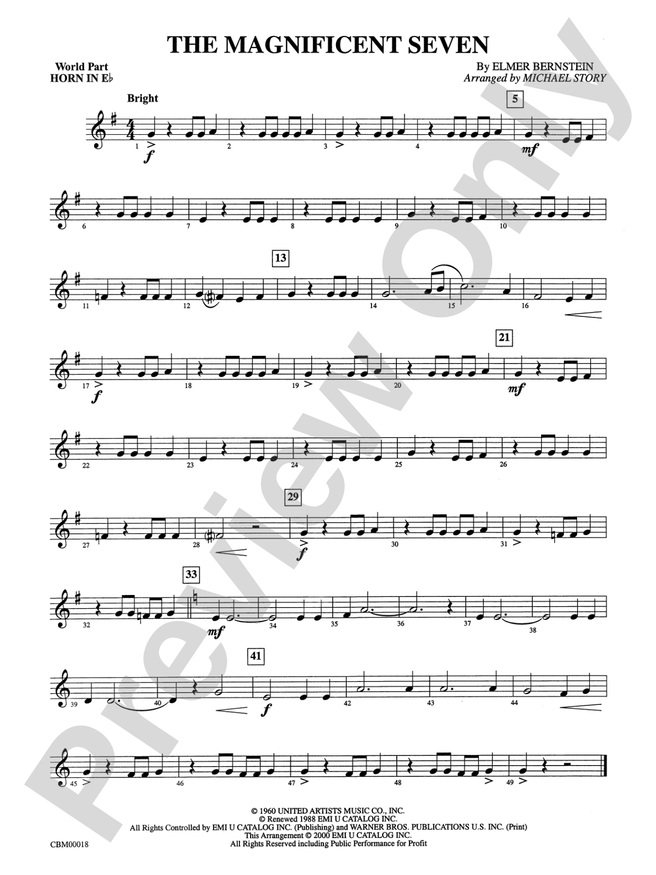 The Magnificent Seven: E-flat Horn