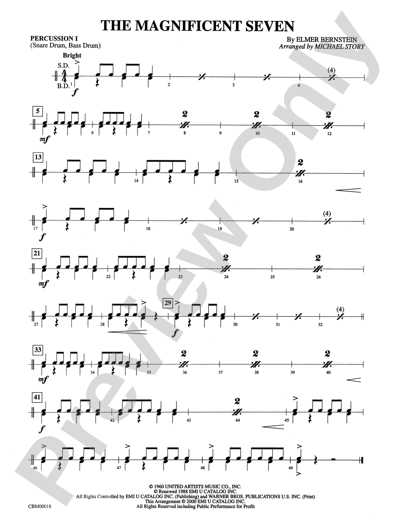 The Magnificent Seven: 1st Percussion