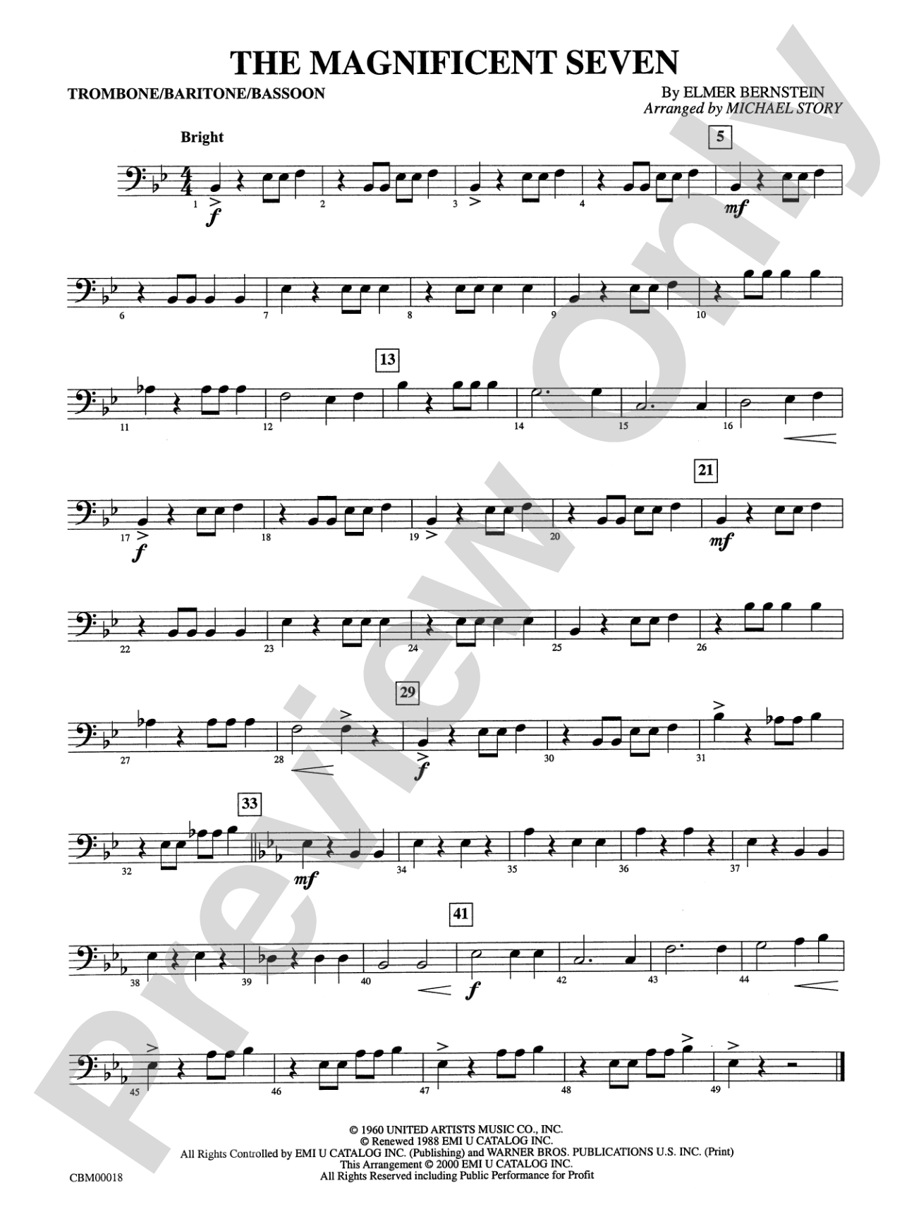 The Magnificent Seven: 1st Trombone