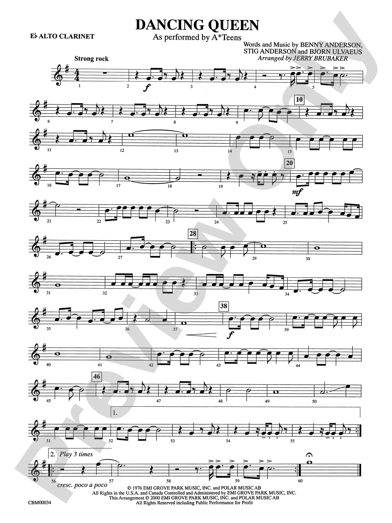 Dancing Queen: E-flat Alto Clarinet