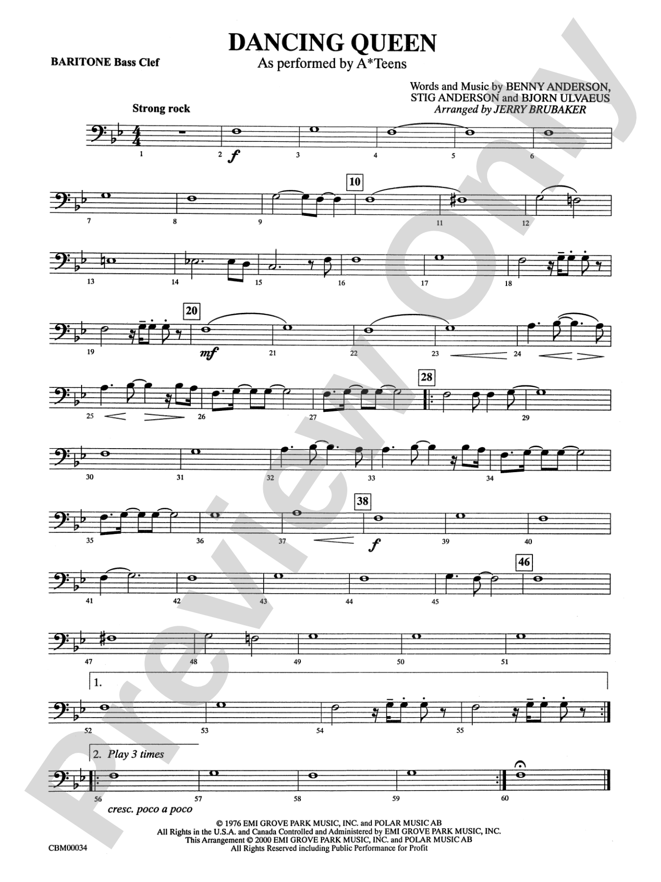 Dancing Queen: Baritone B.C.