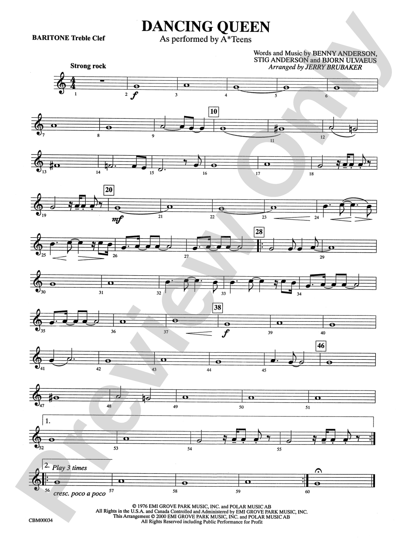 Dancing Queen: Baritone T.C.