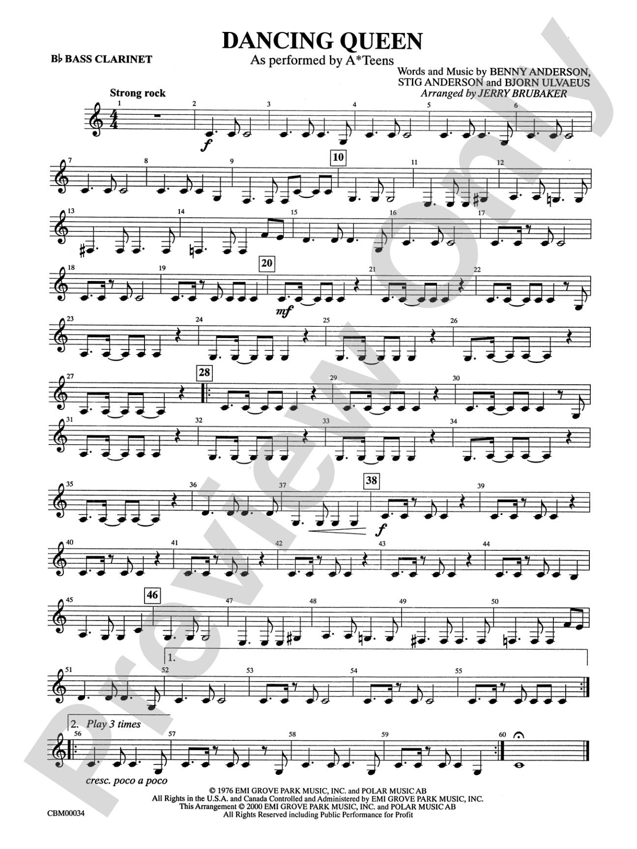 Dancing Queen: B-flat Bass Clarinet