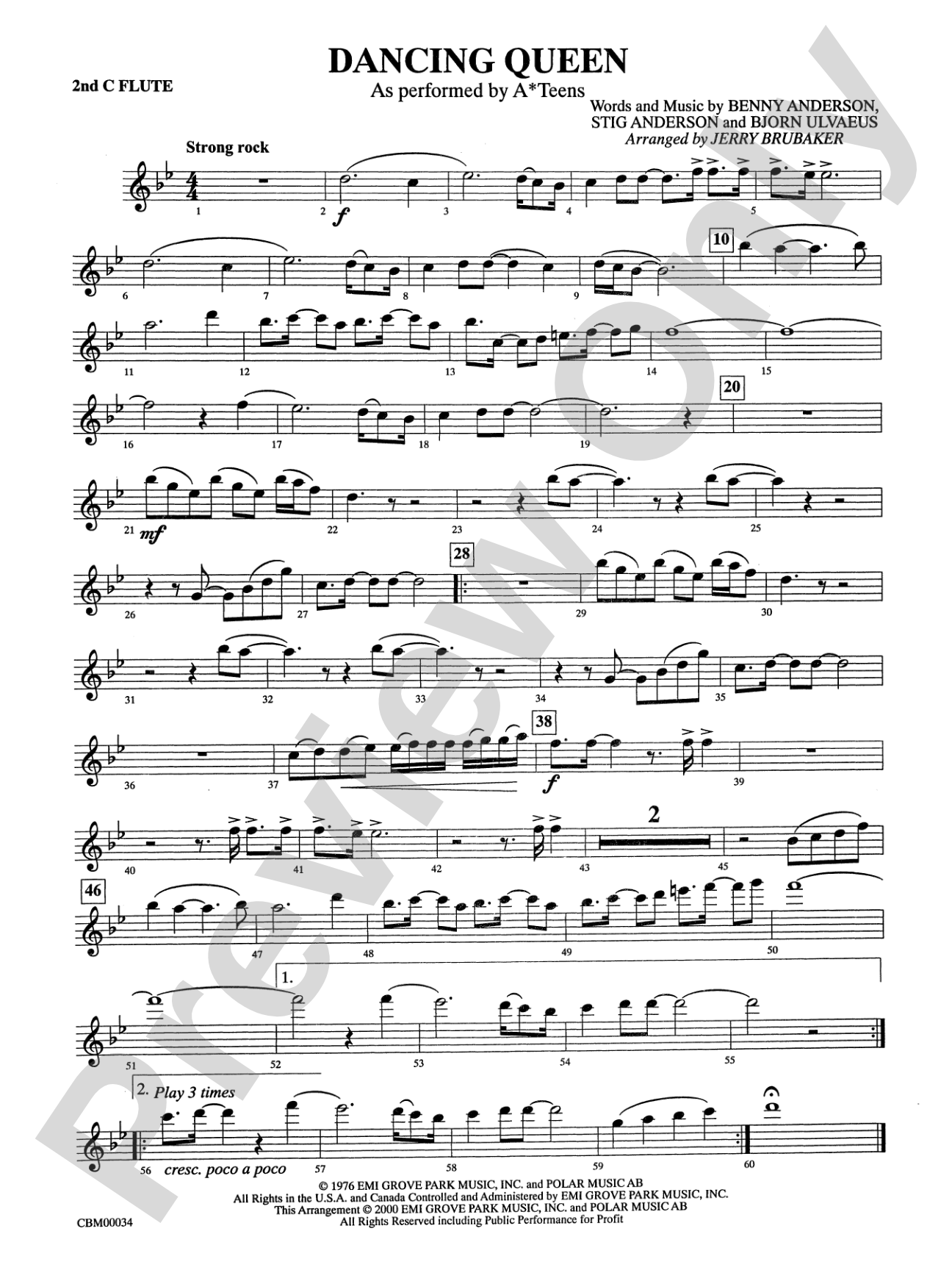 Dancing Queen: 2nd Flute