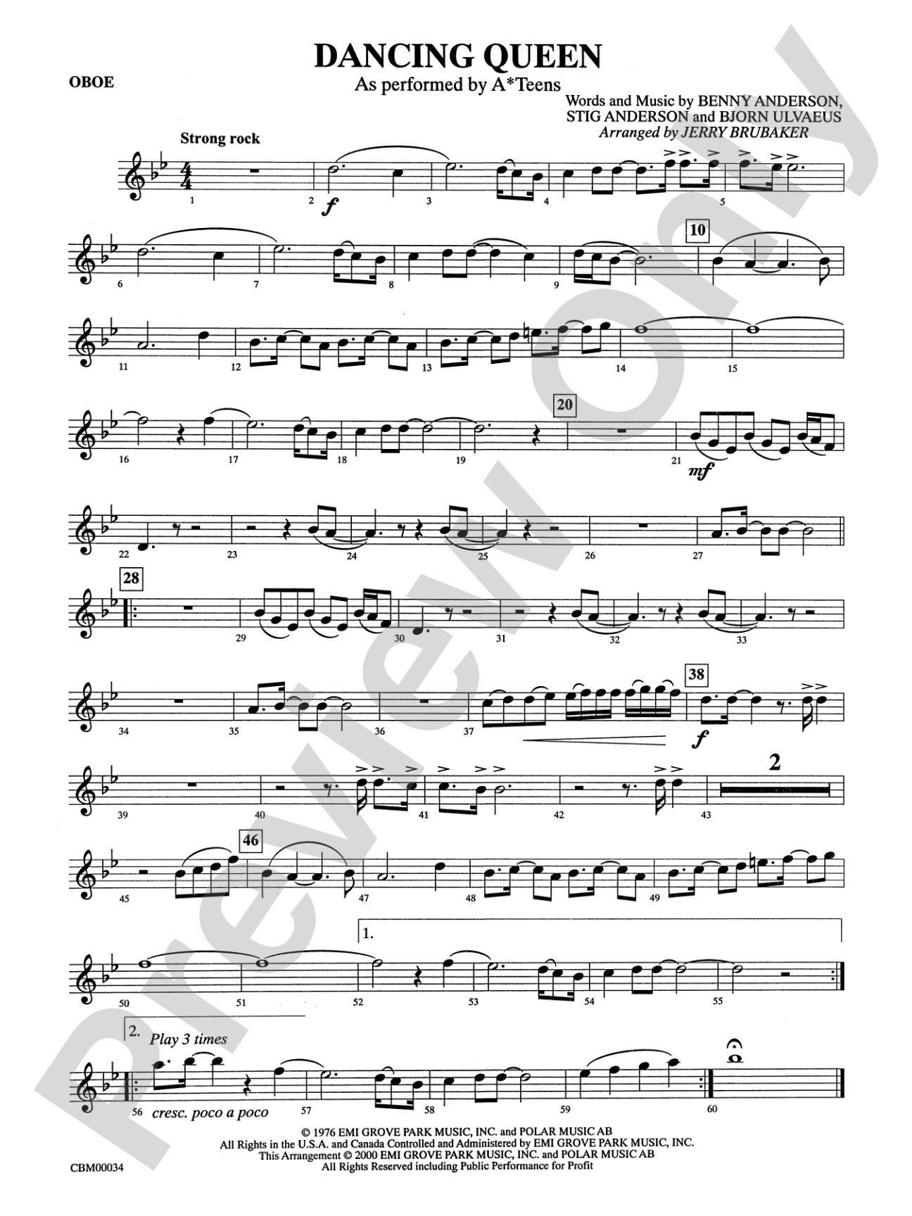 Dancing Queen: Oboe