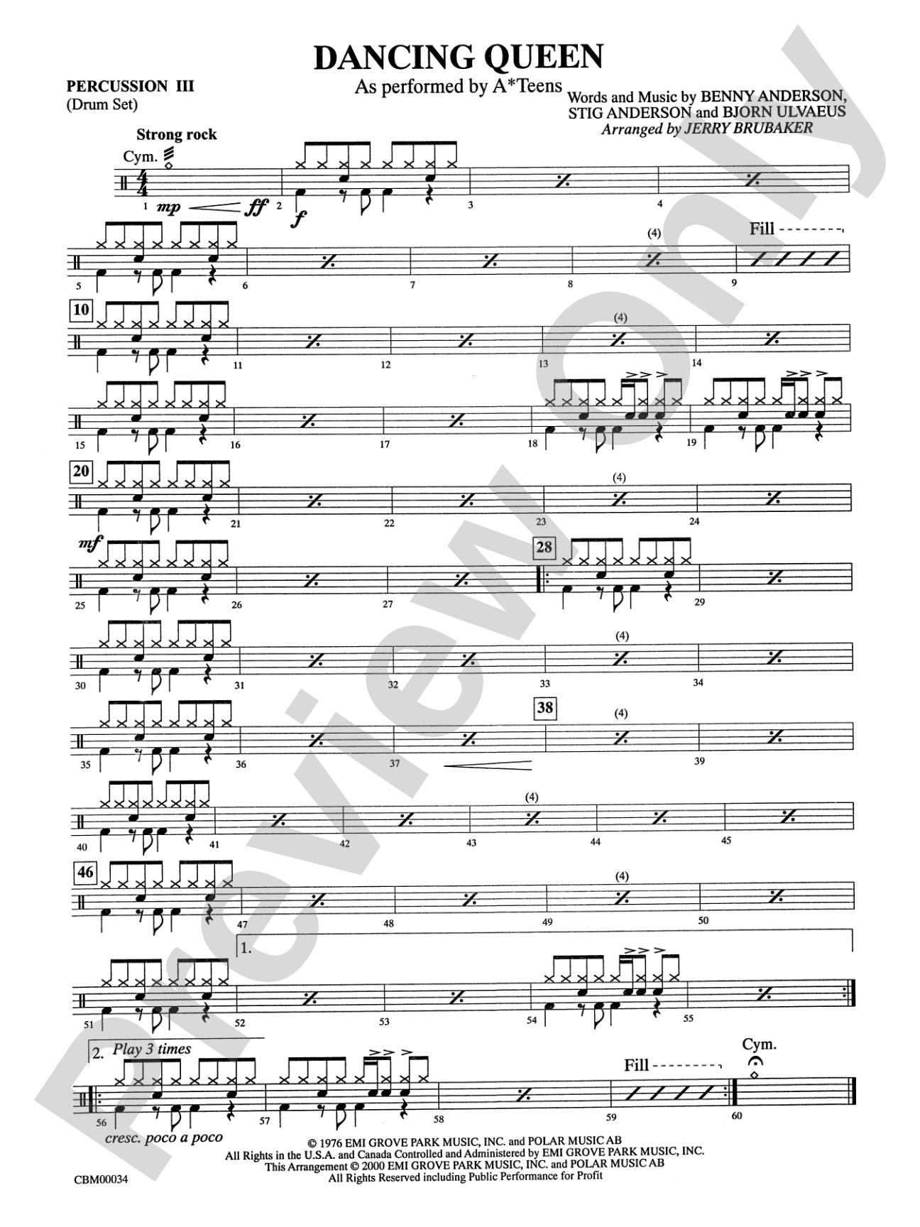 Dancing Queen: 3rd Percussion