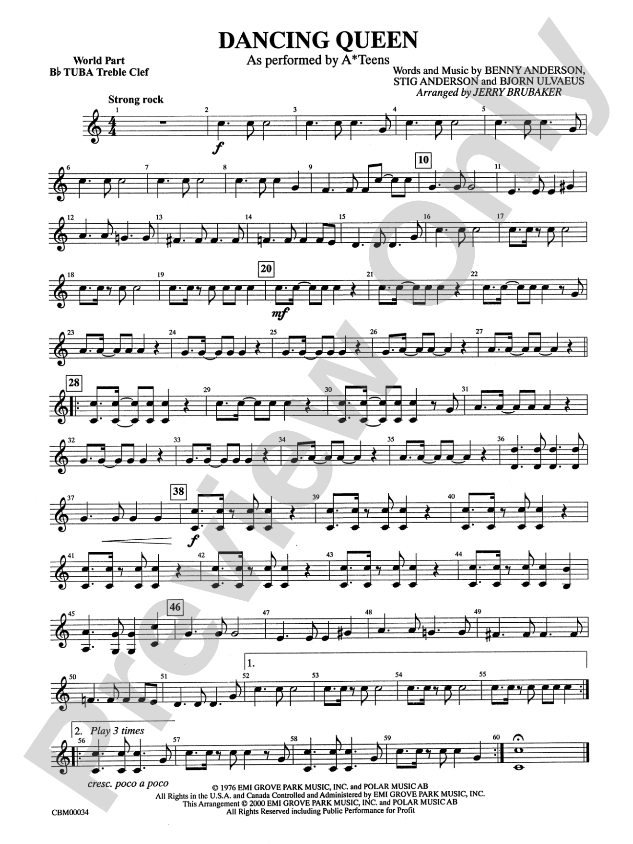 Dancing Queen: WP B-flat Tuba T.C.