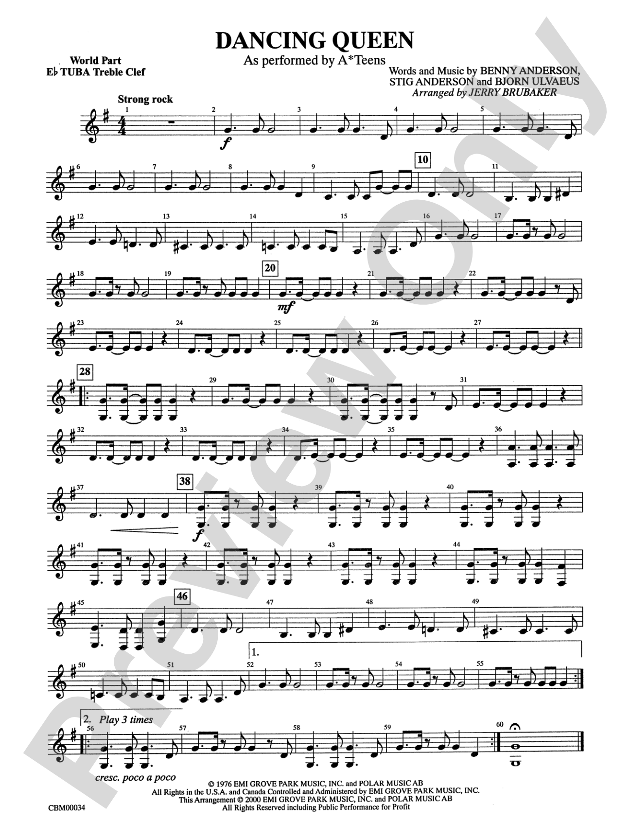 Dancing Queen: WP E-flat Tuba T.C.