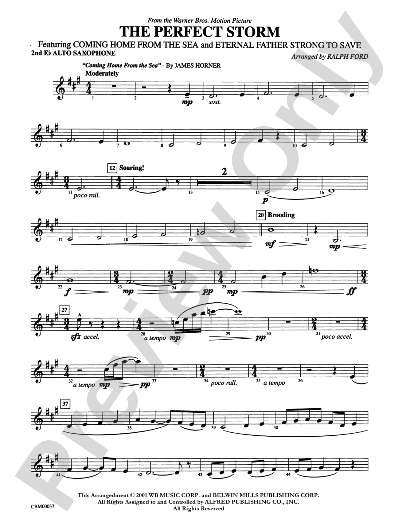 The Perfect Storm (from the Warner Bros. Motion Picture): 2nd E-flat Alto Saxophone