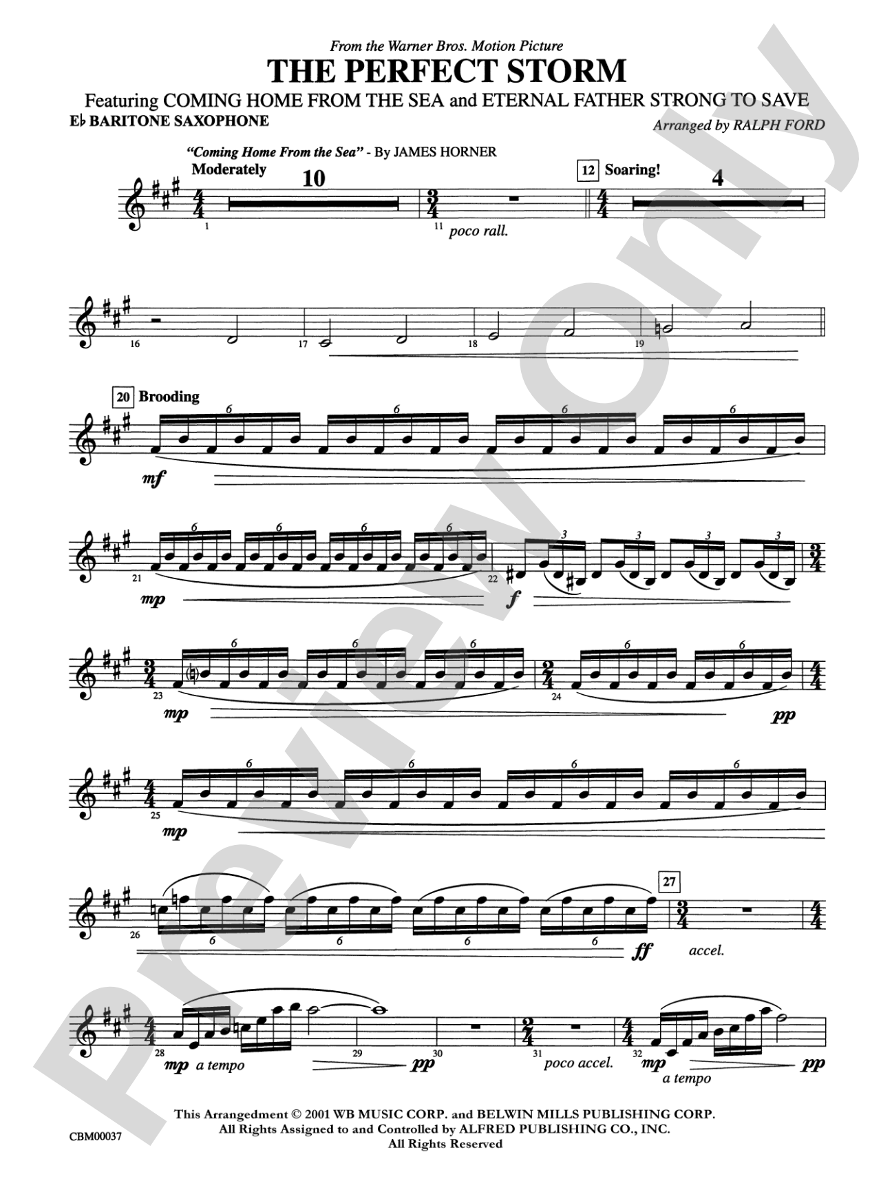 The Perfect Storm (from the Warner Bros. Motion Picture): E-flat Baritone Saxophone