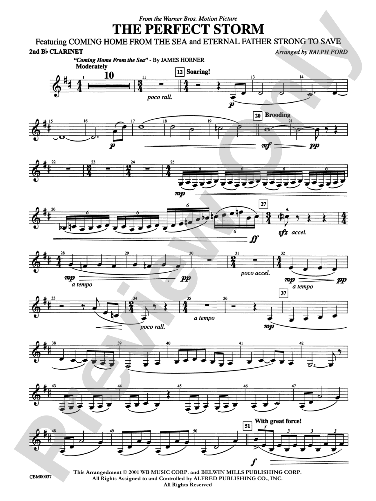 The Perfect Storm (from the Warner Bros. Motion Picture): 2nd B-flat Clarinet