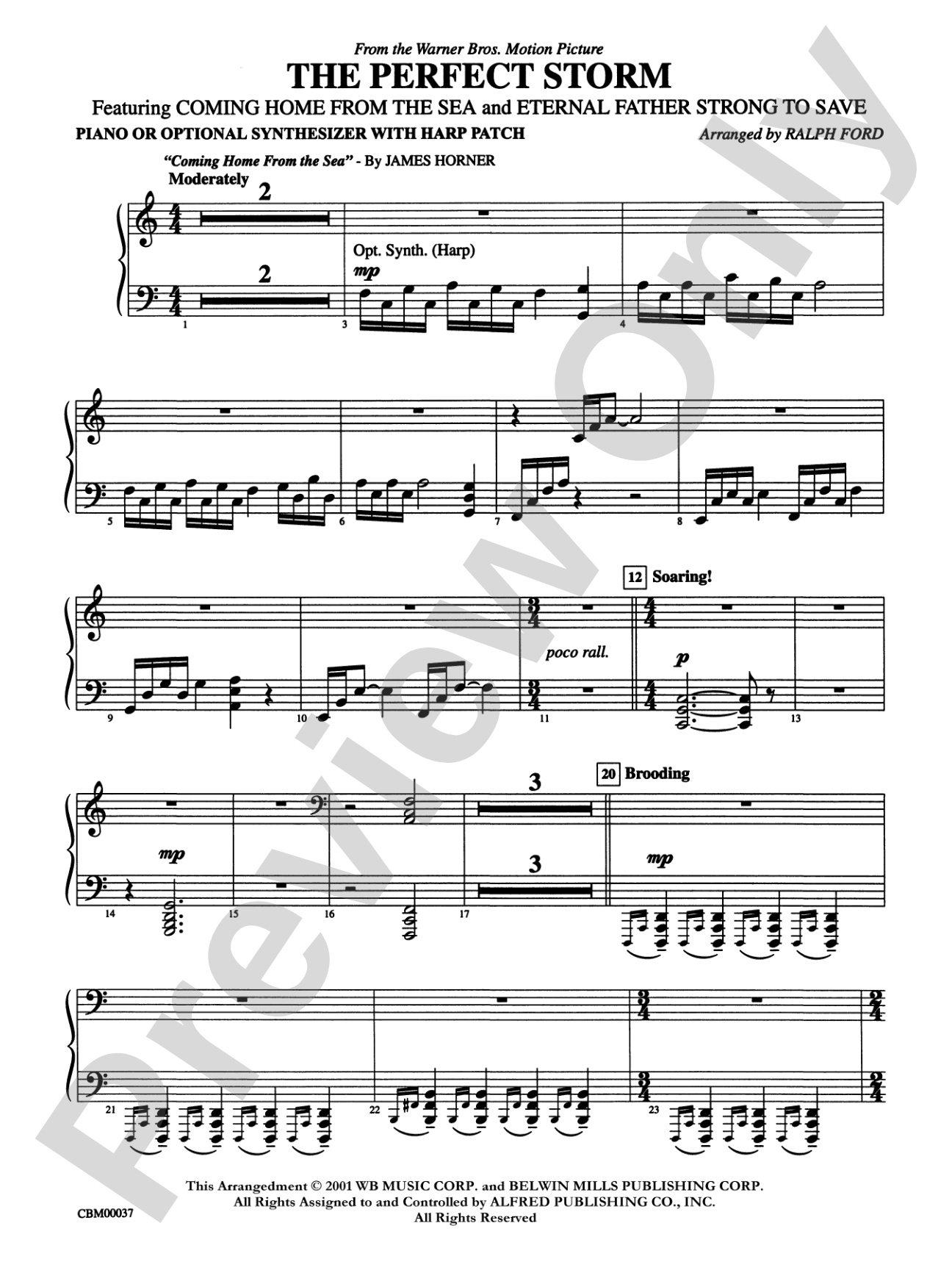 The Perfect Storm (from the Warner Bros. Motion Picture): Piano Accompaniment