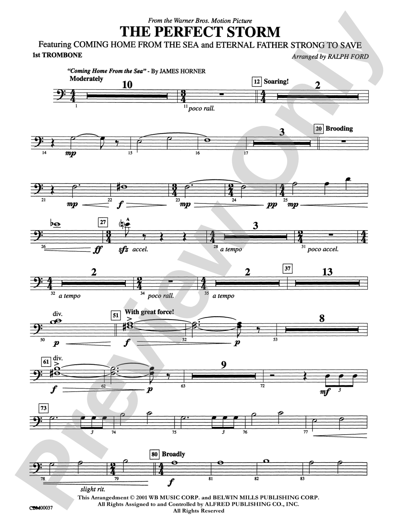 The Perfect Storm (from the Warner Bros. Motion Picture): 1st Trombone
