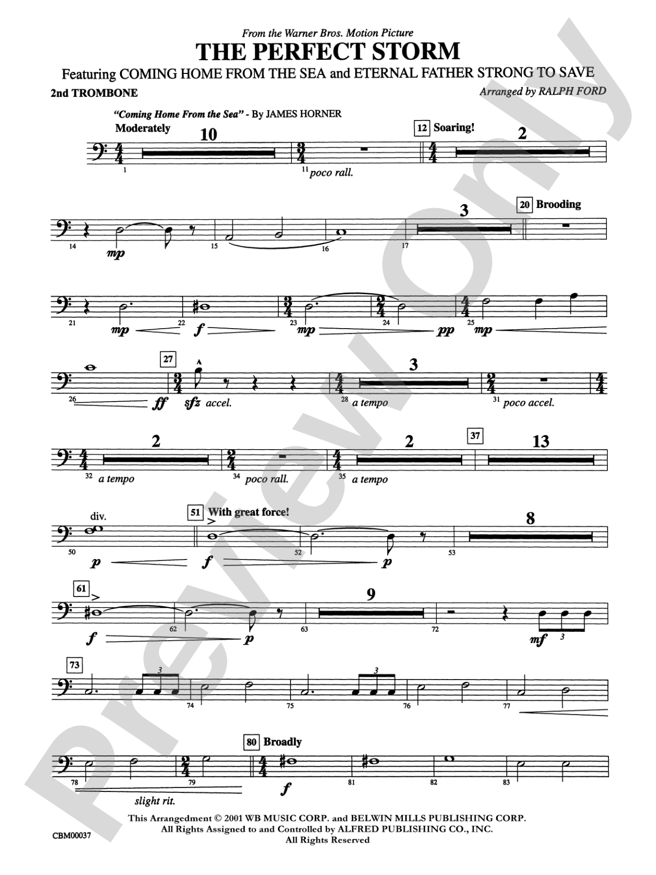 The Perfect Storm (from the Warner Bros. Motion Picture): 2nd Trombone