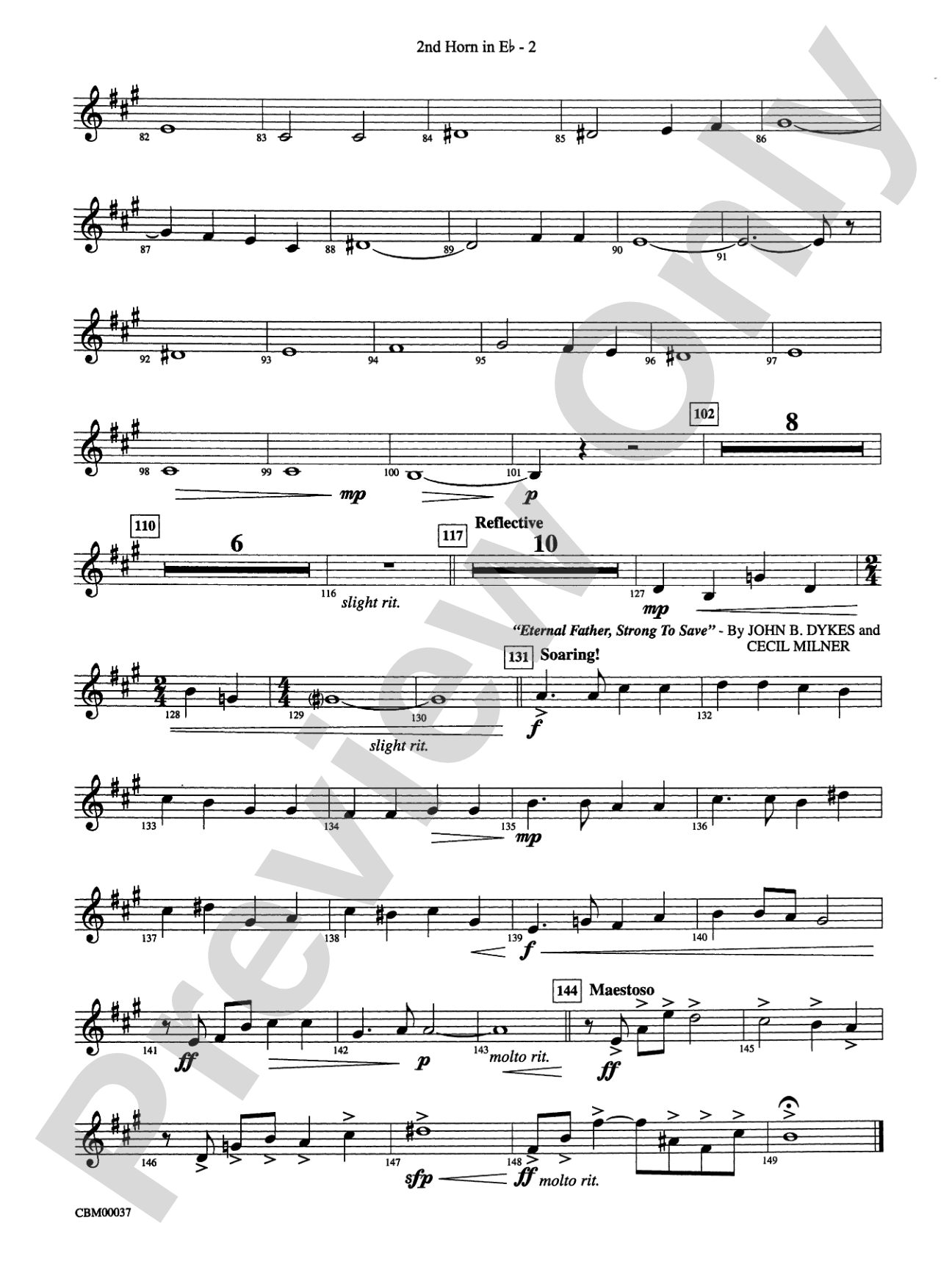 The Perfect Storm (from the Warner Bros. Motion Picture): (wp) 2nd Horn in E-flat