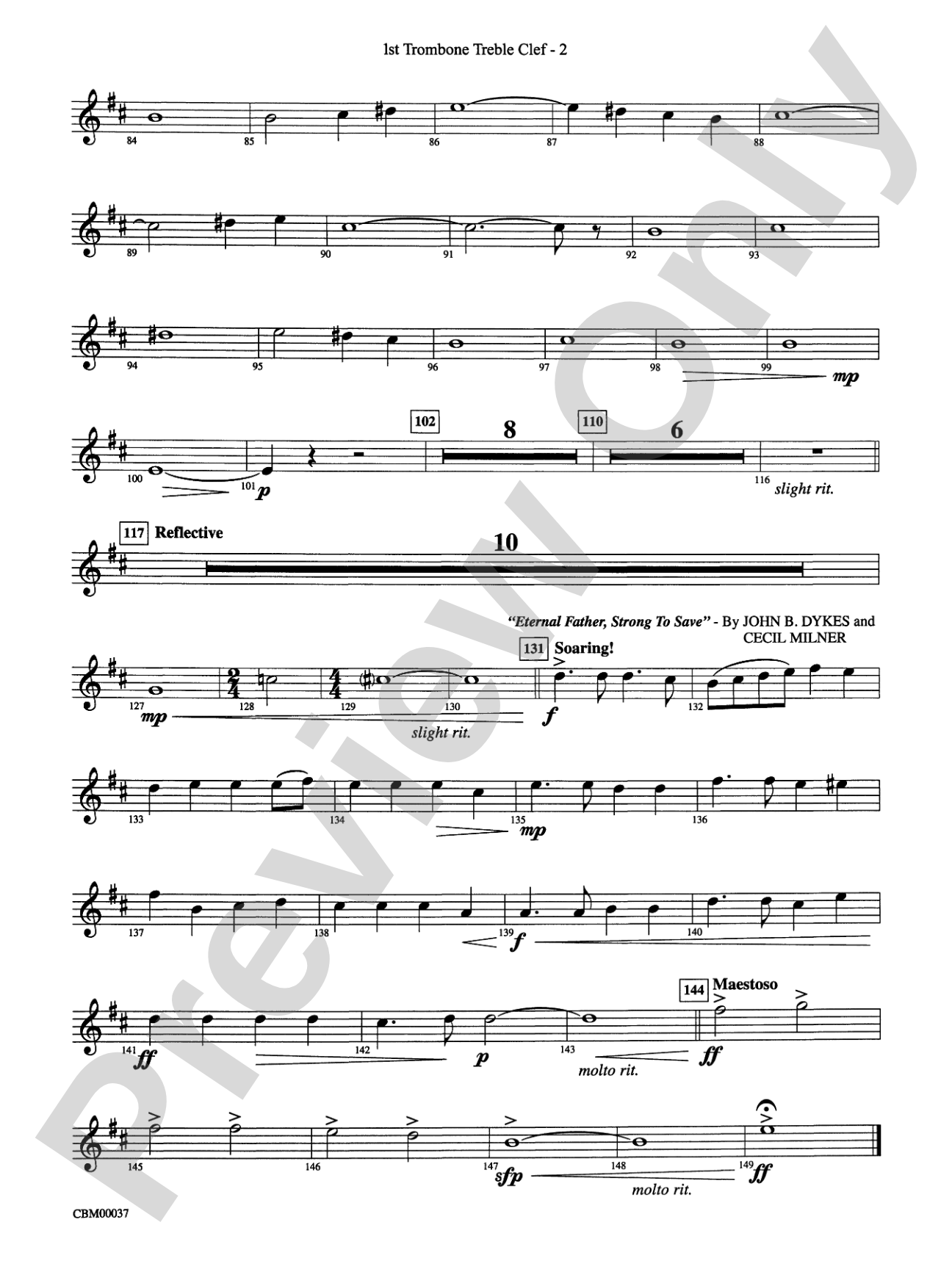 The Perfect Storm (from the Warner Bros. Motion Picture): (wp) 1st B-flat Trombone T.C.