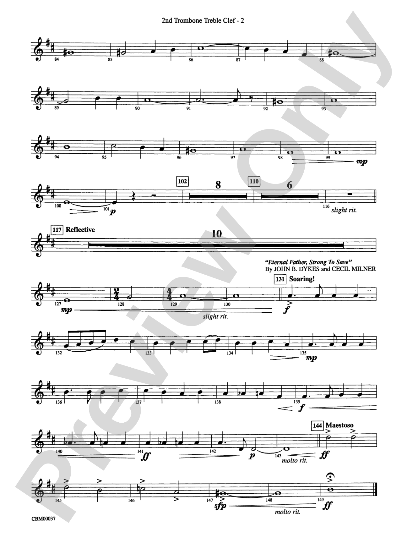 The Perfect Storm (from the Warner Bros. Motion Picture): (wp) 2nd B-flat Trombone T.C.