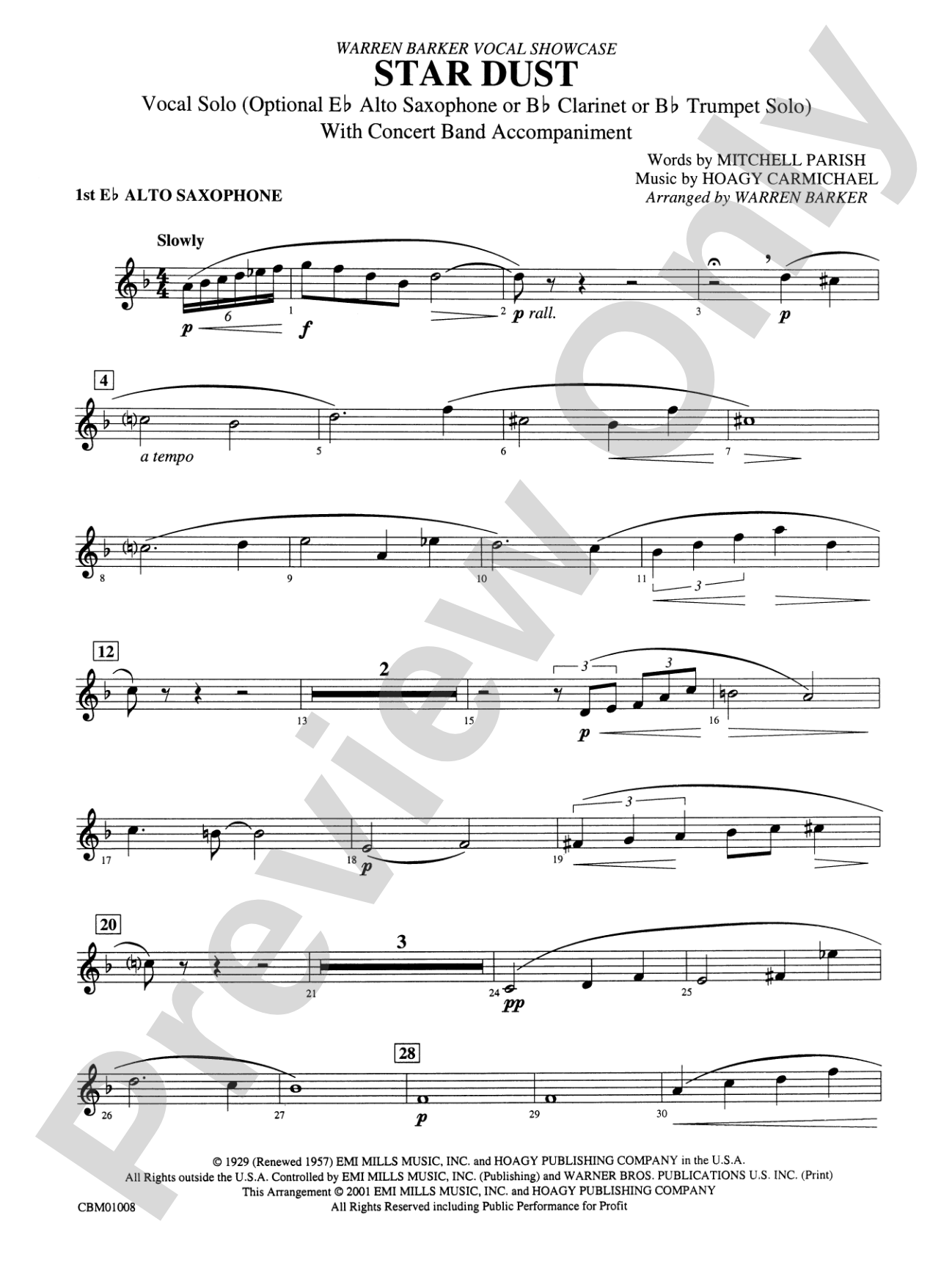 Star Dust: E-flat Alto Saxophone
