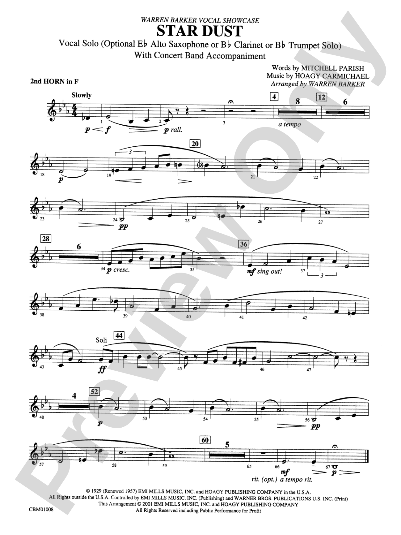 Star Dust: 2nd F Horn