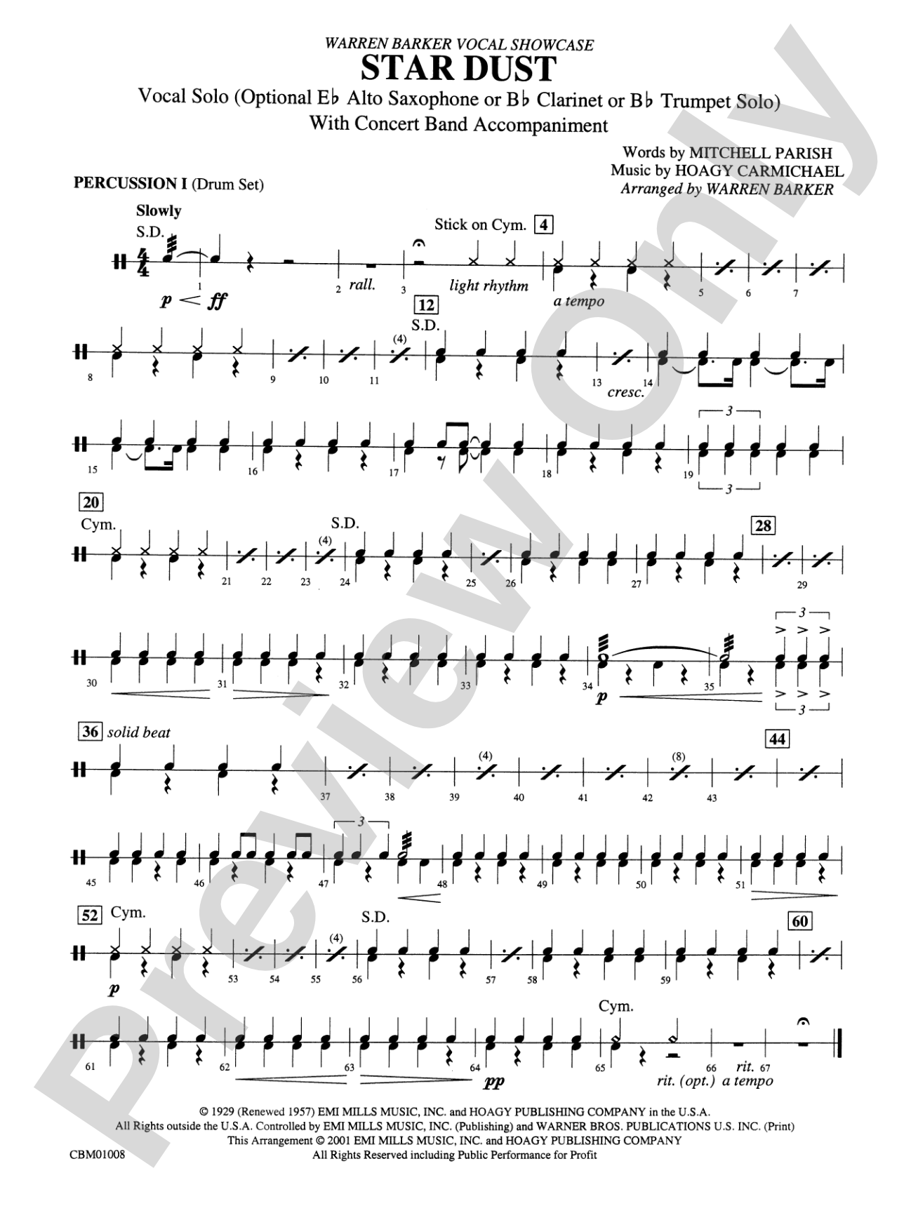 Star Dust: 1st Percussion