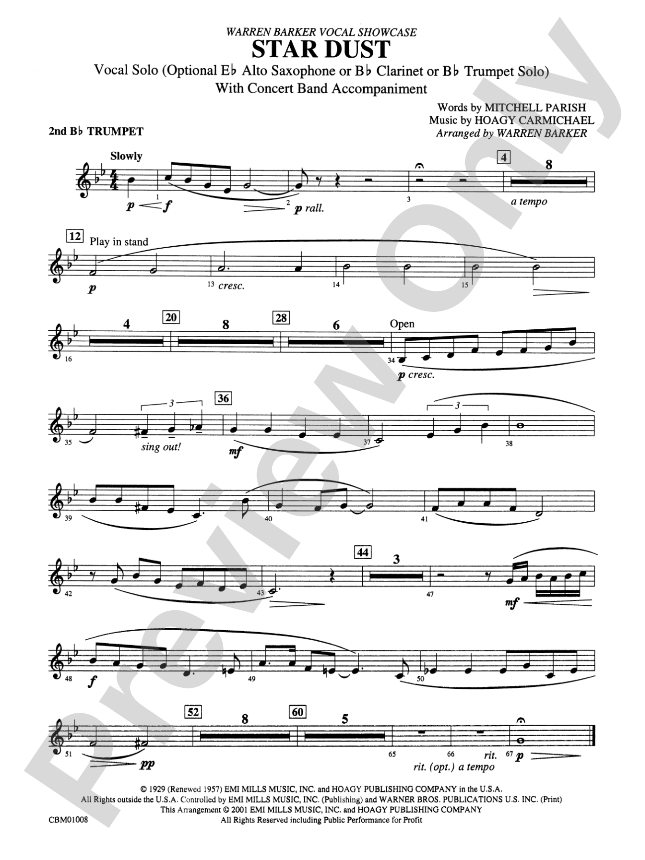 Star Dust: 2nd B-flat Trumpet