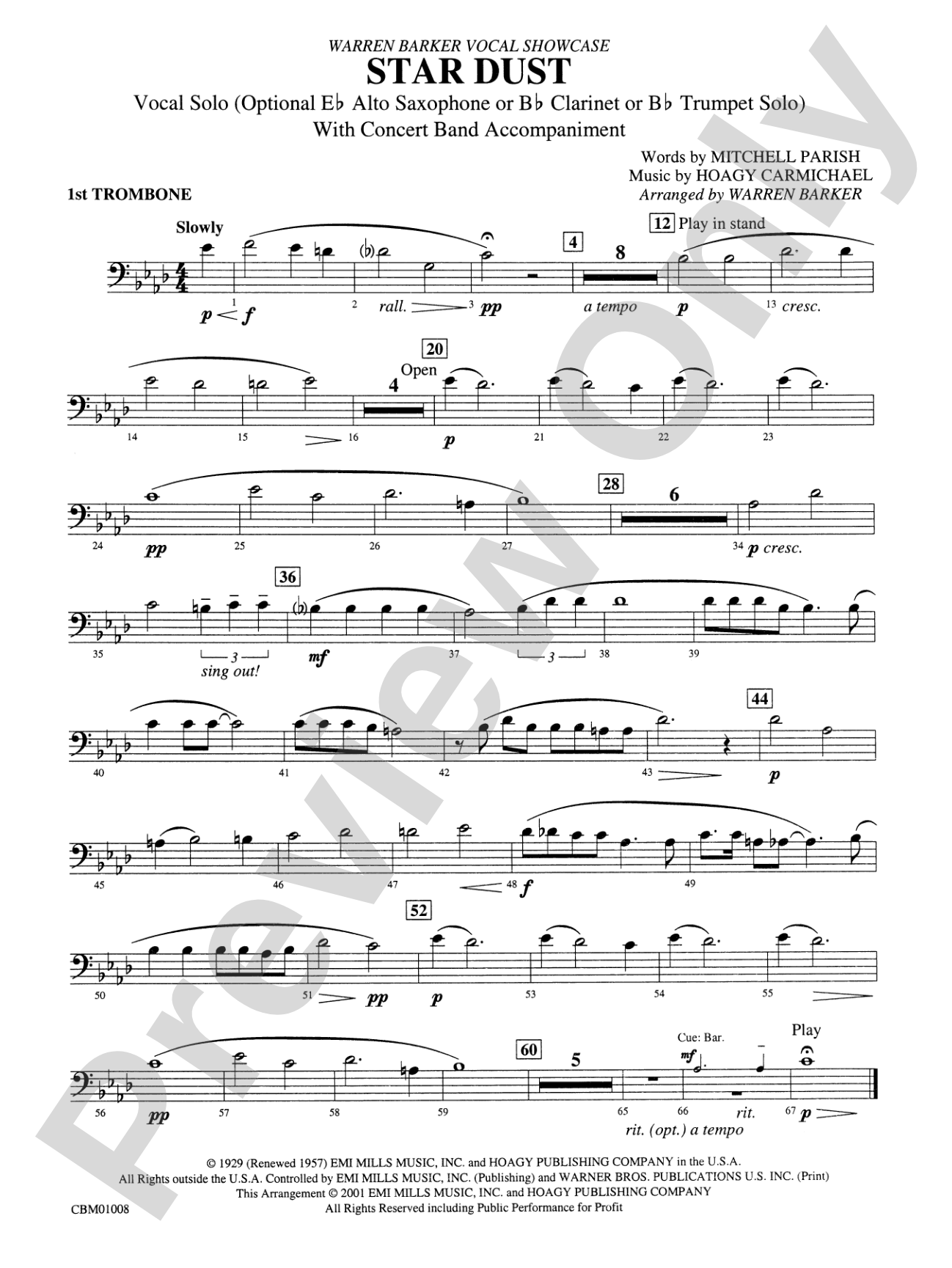 Star Dust: 1st Trombone