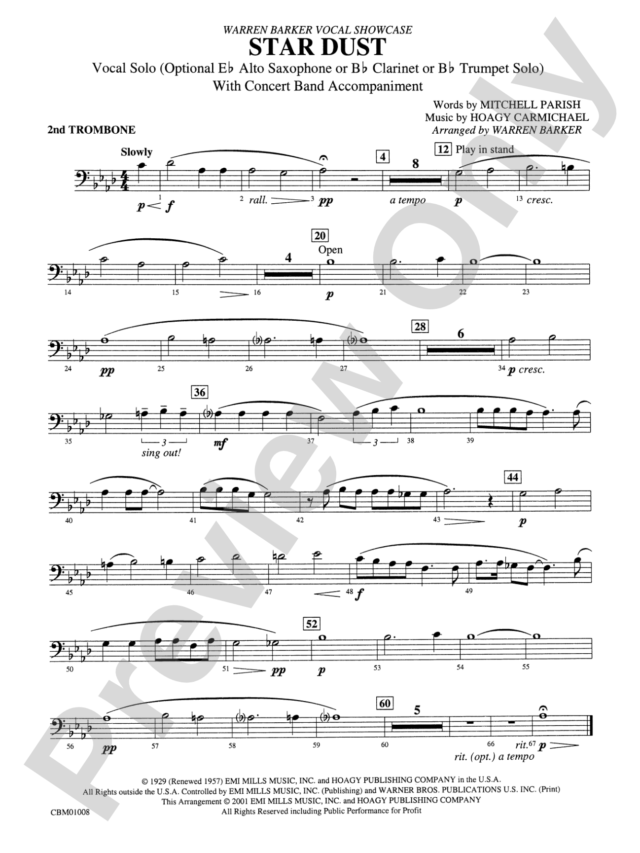 Star Dust: 2nd Trombone