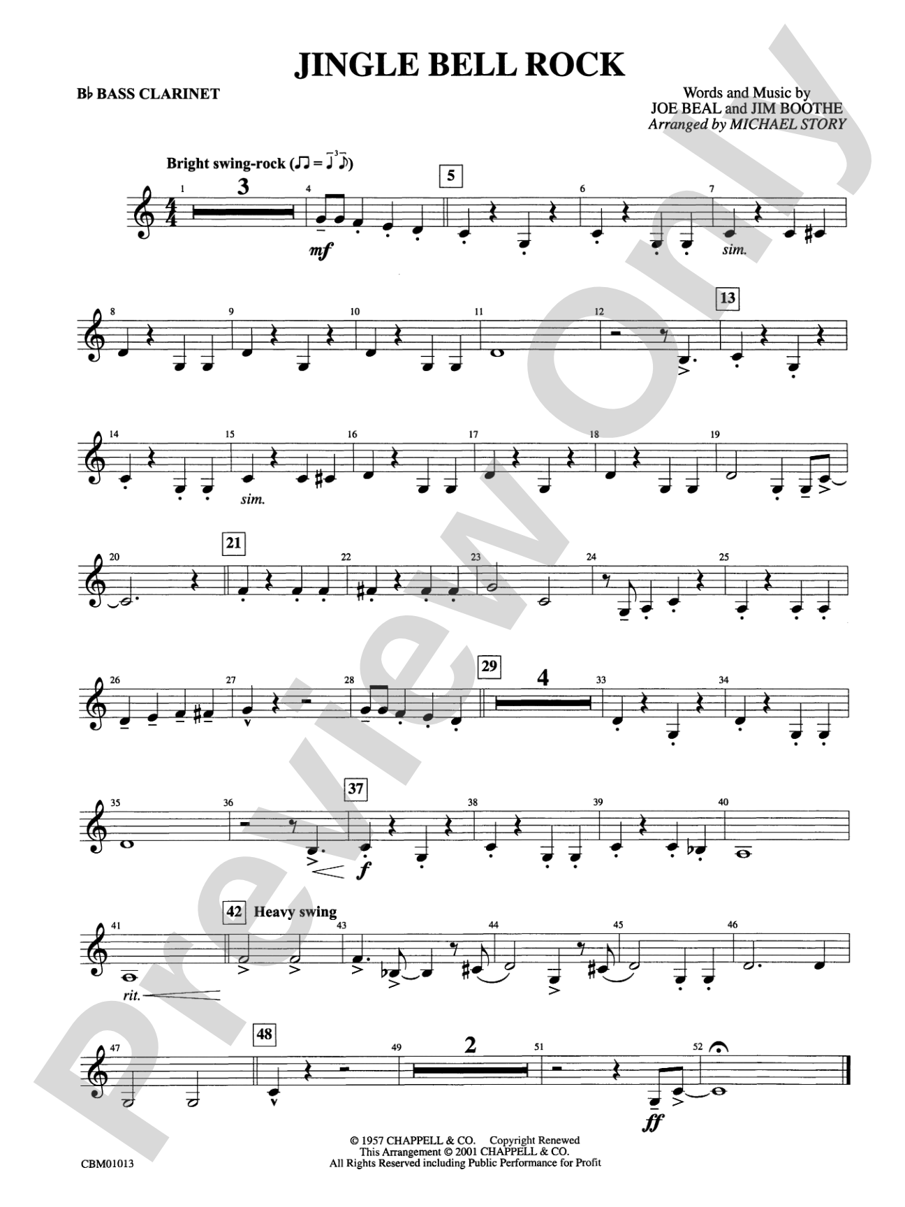 Jingle Bell Rock: B-flat Bass Clarinet