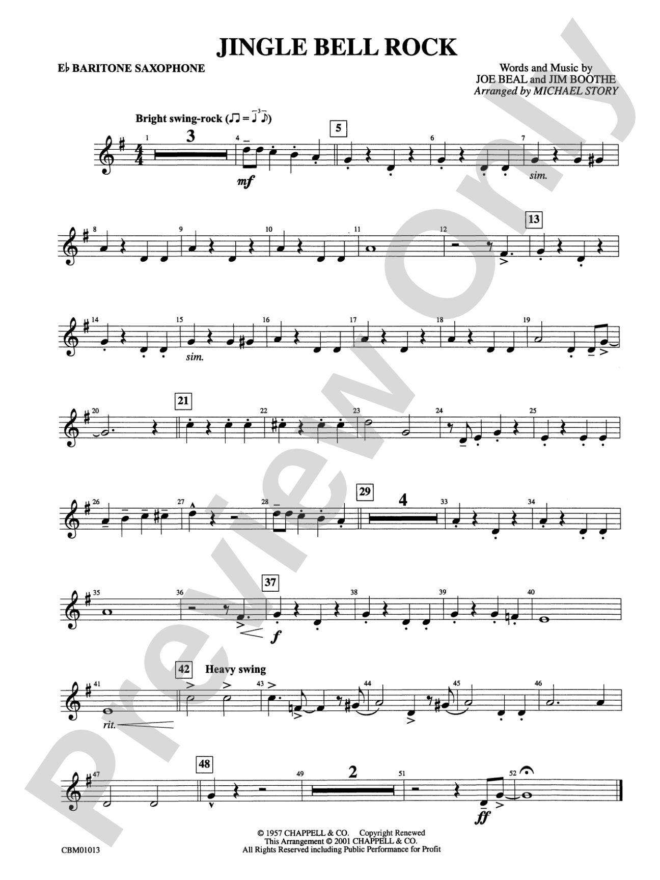 Jingle Bell Rock: E-flat Baritone Saxophone